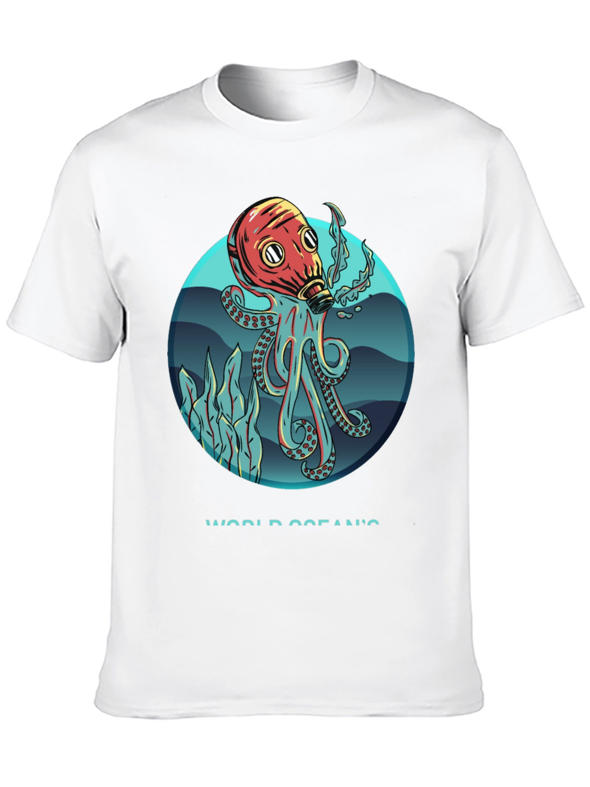 Octopus Gas Mask Graphic T-Shirt