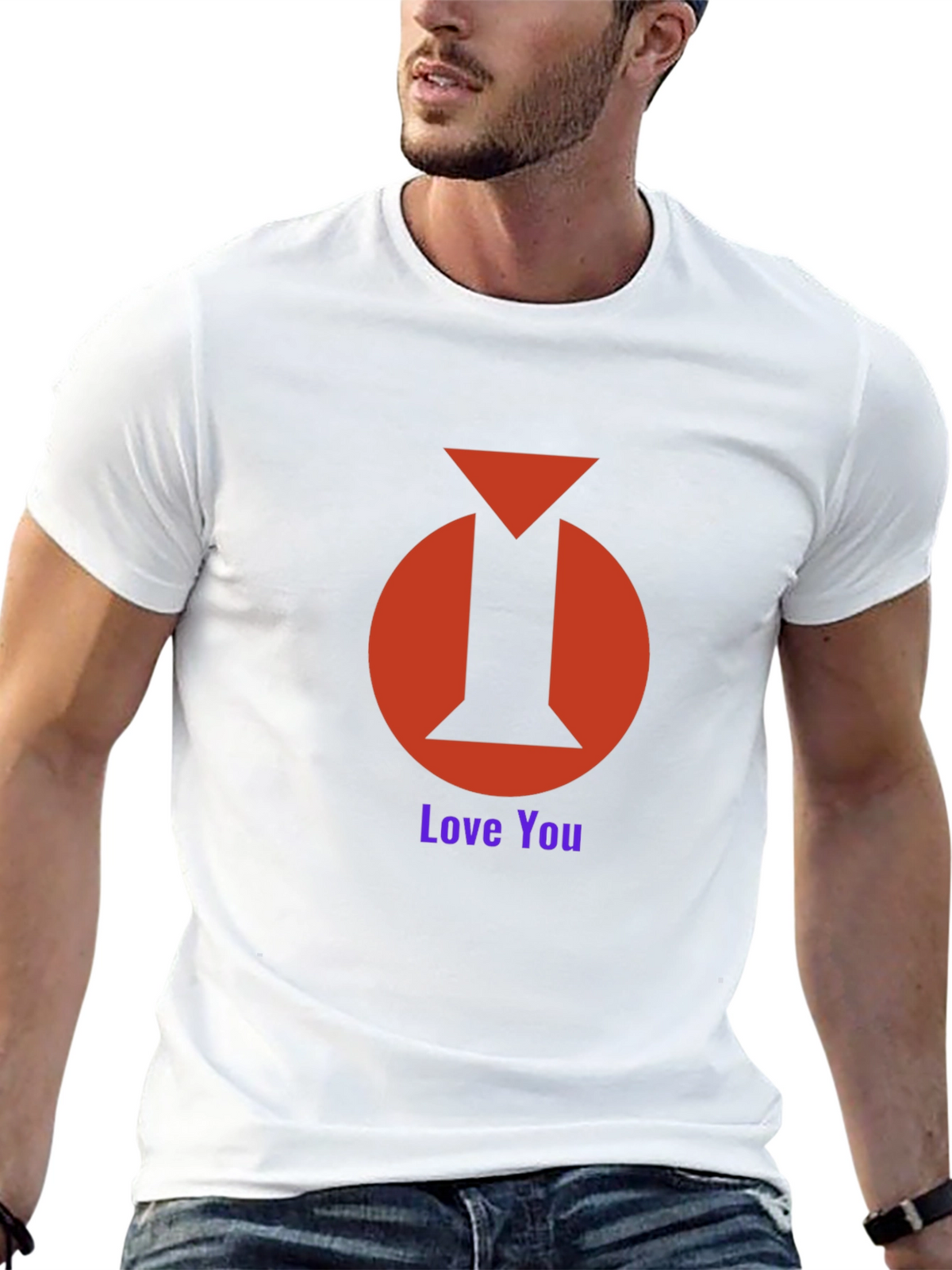 I Heart You Graphic Tee - Black Cotton Blend