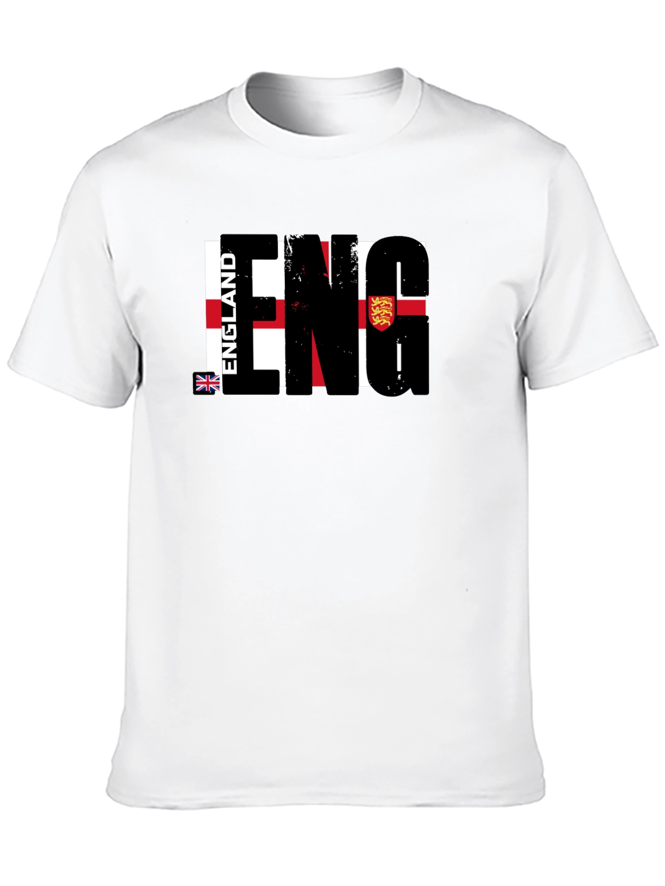 England Flag Graphic T-Shirt - Black