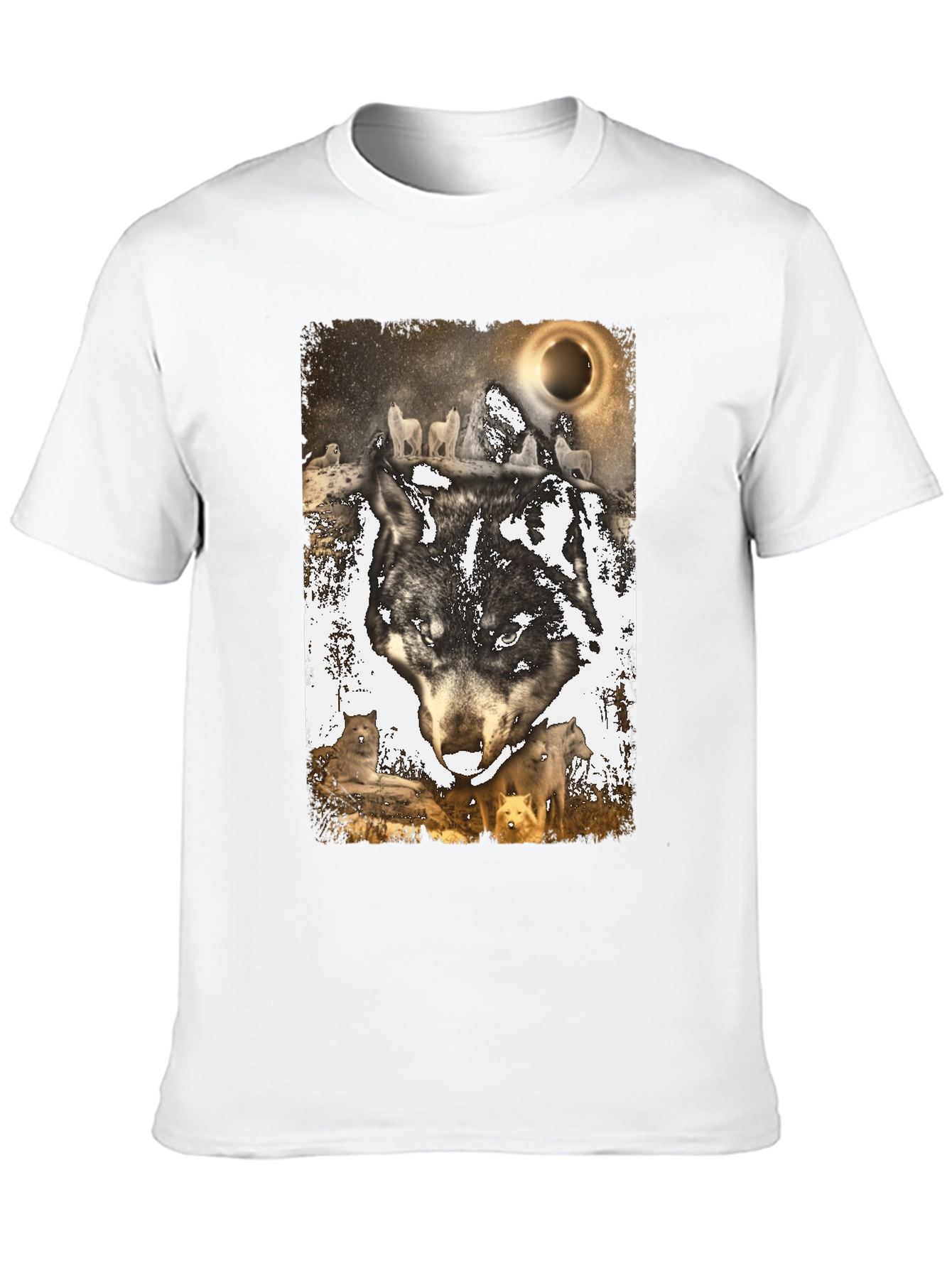 Wolf Pack Graphic Tee - Lunar Eclipse Design