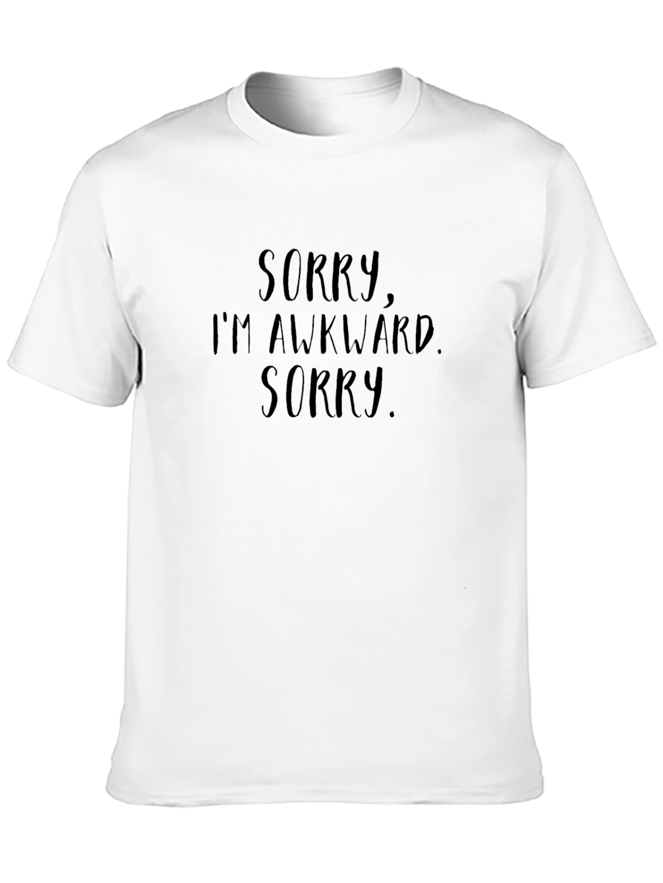 Awkward Statement Tee - Soft Black Cotton Blend