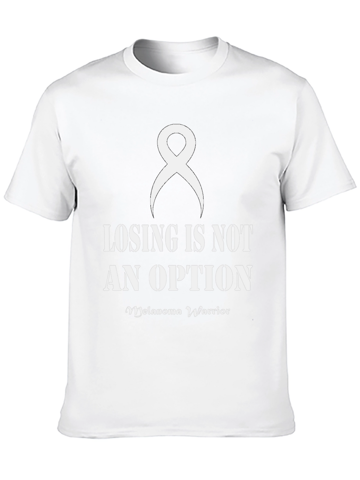 Melanoma Warrior Ribbon Graphic T-Shirt