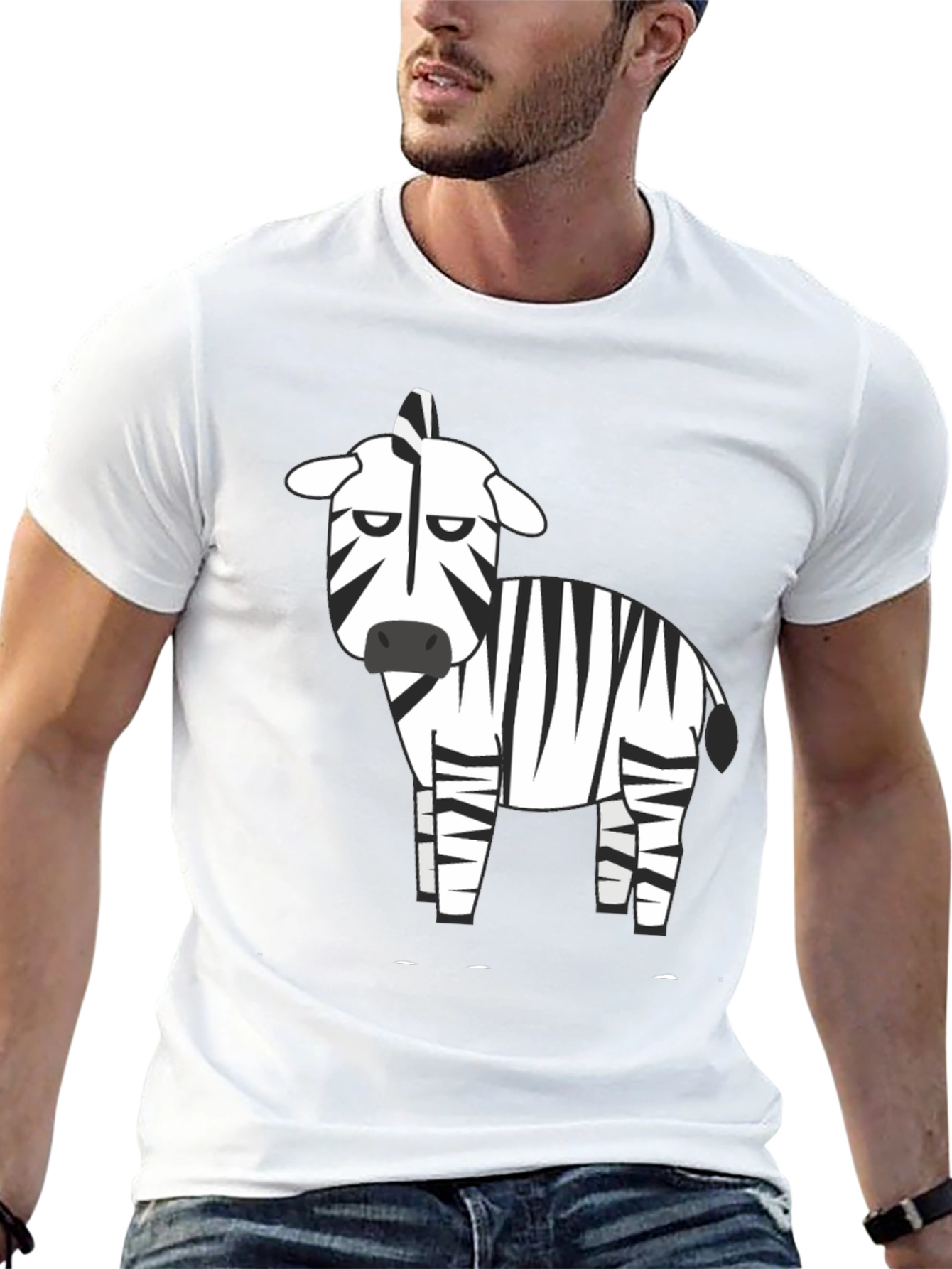 Zebra Graphic Black T-Shirt