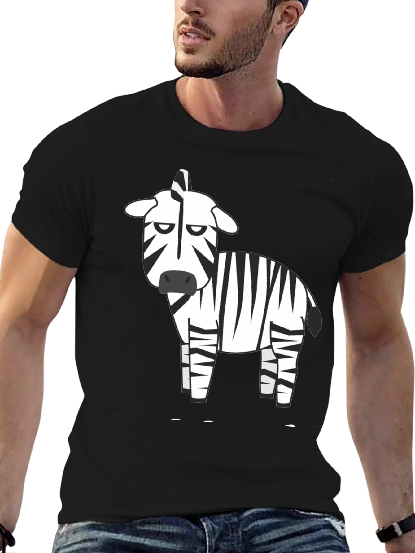 Zebra Graphic Black T-Shirt