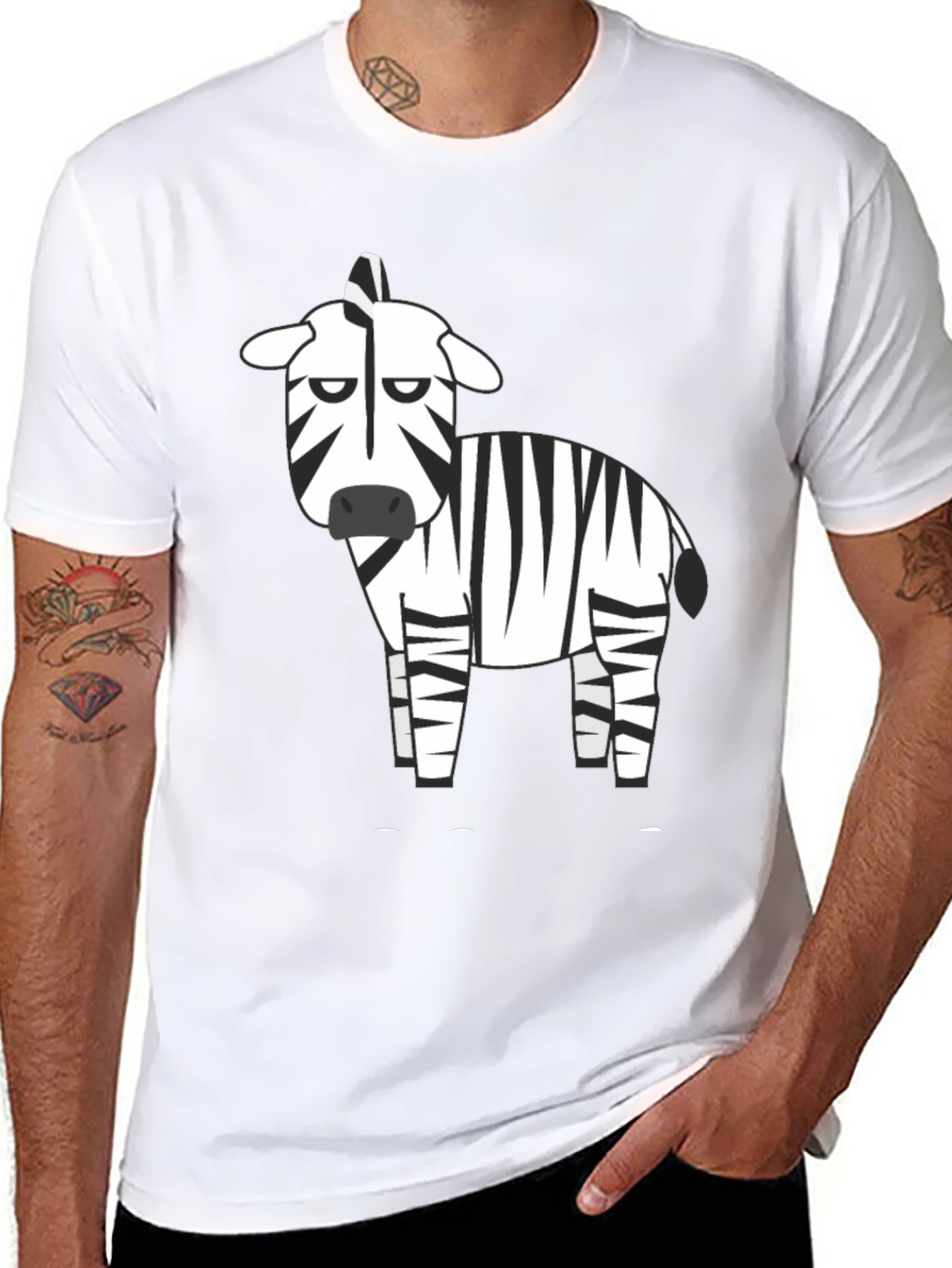Zebra Graphic Black T-Shirt