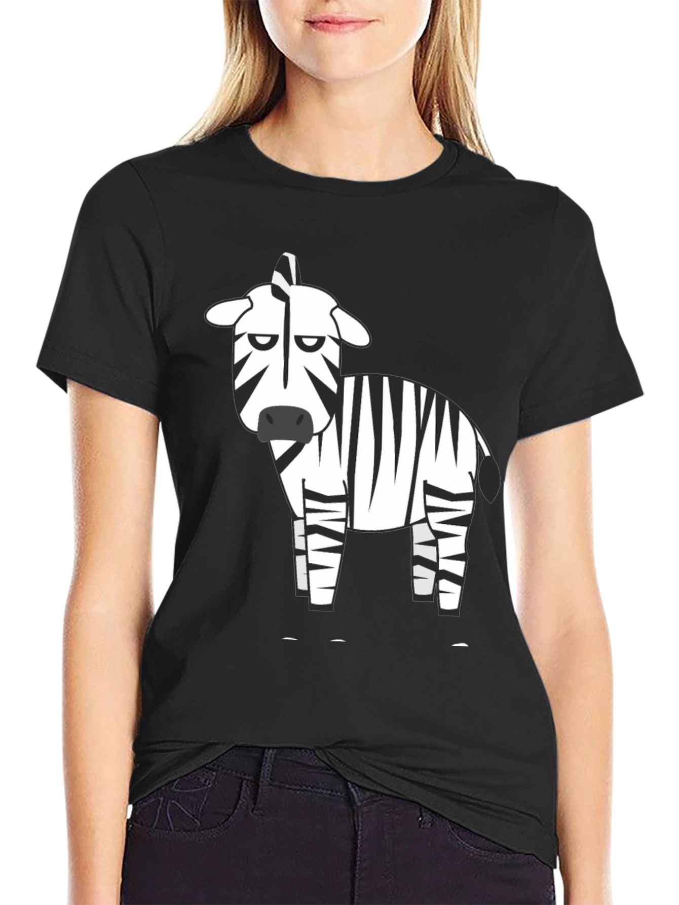 Zebra Graphic Black T-Shirt