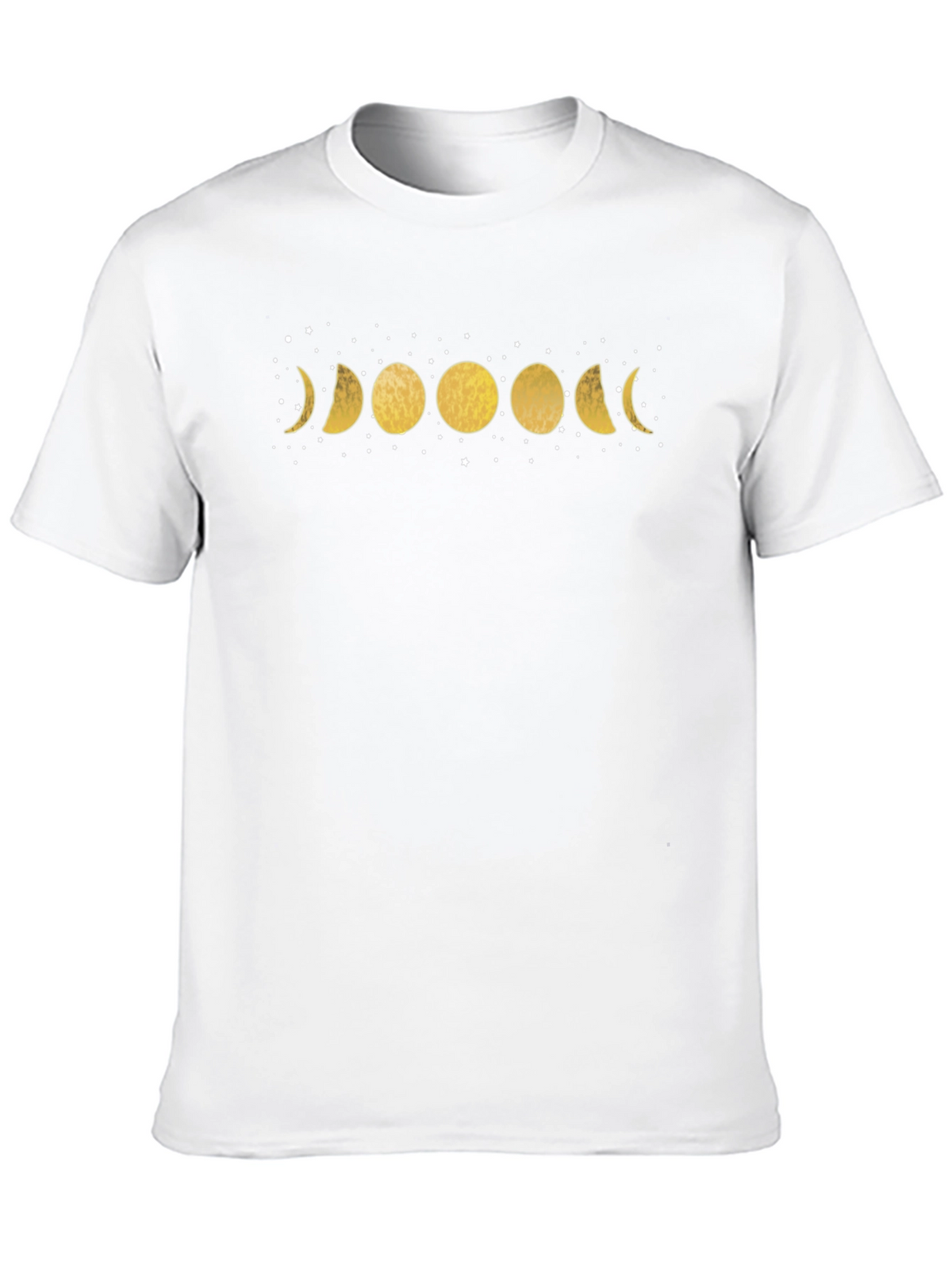 Lunar Phase Graphic Tee - Black Cotton T-Shirt