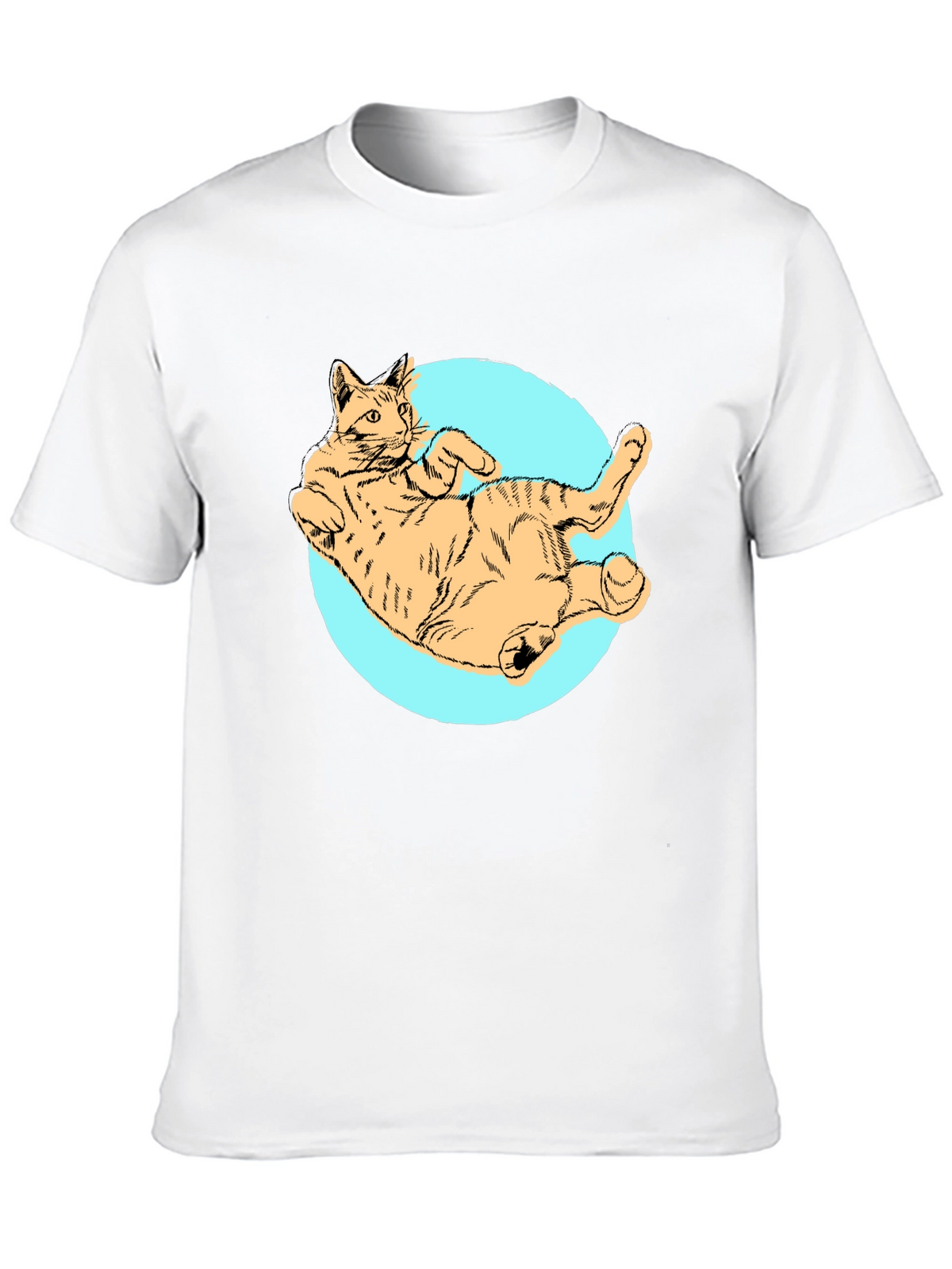 Cat Graphic Tee - Mens Black T-Shirt