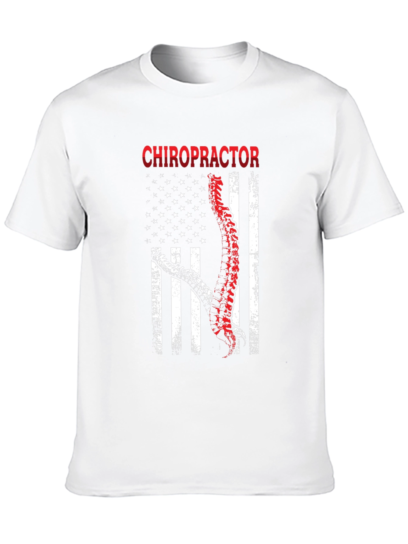 Chiropractor American Flag Graphic T-Shirt