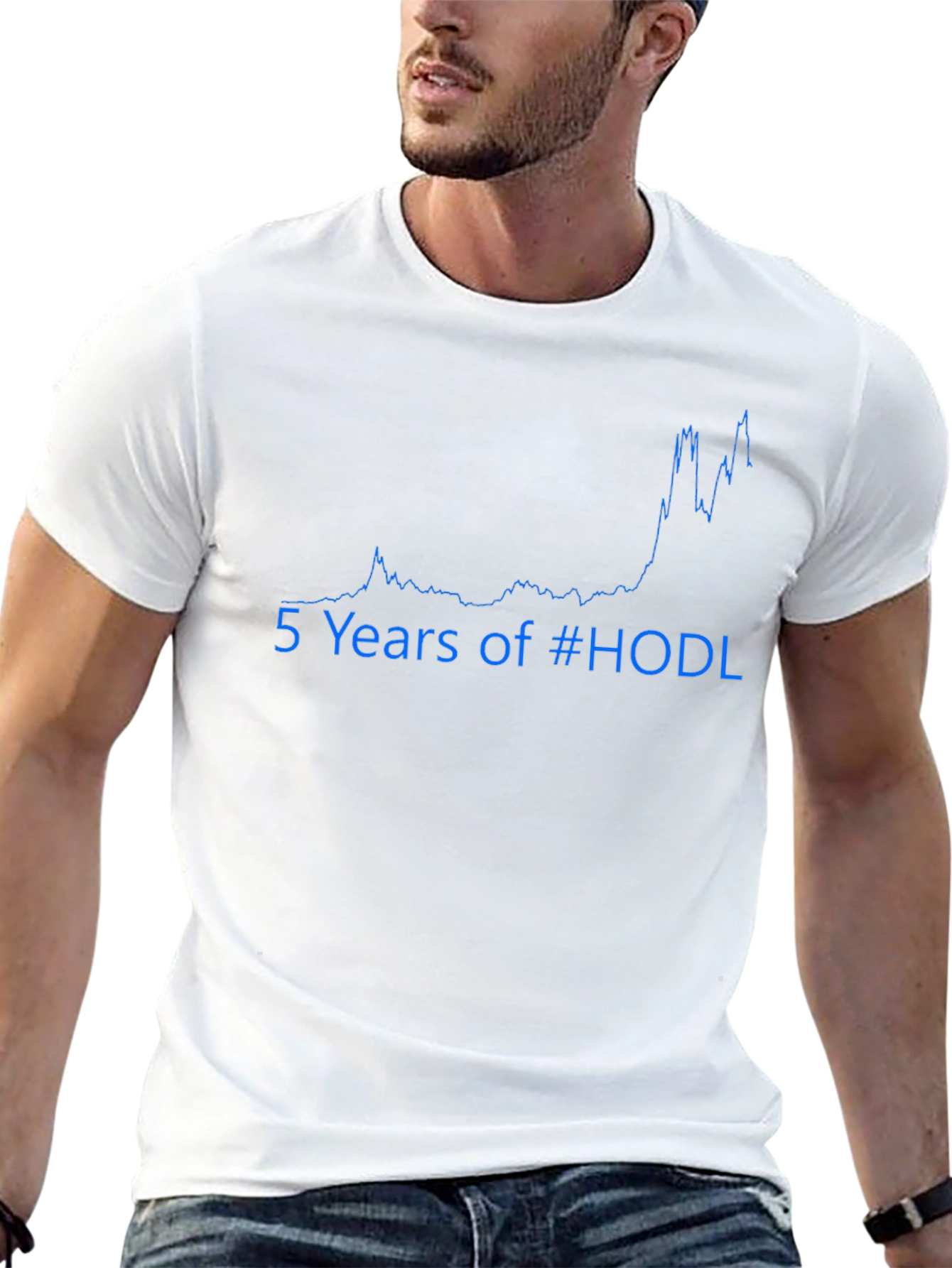 HODL 5 Years Crypto T-Shirt - Bitcoin Graph Design