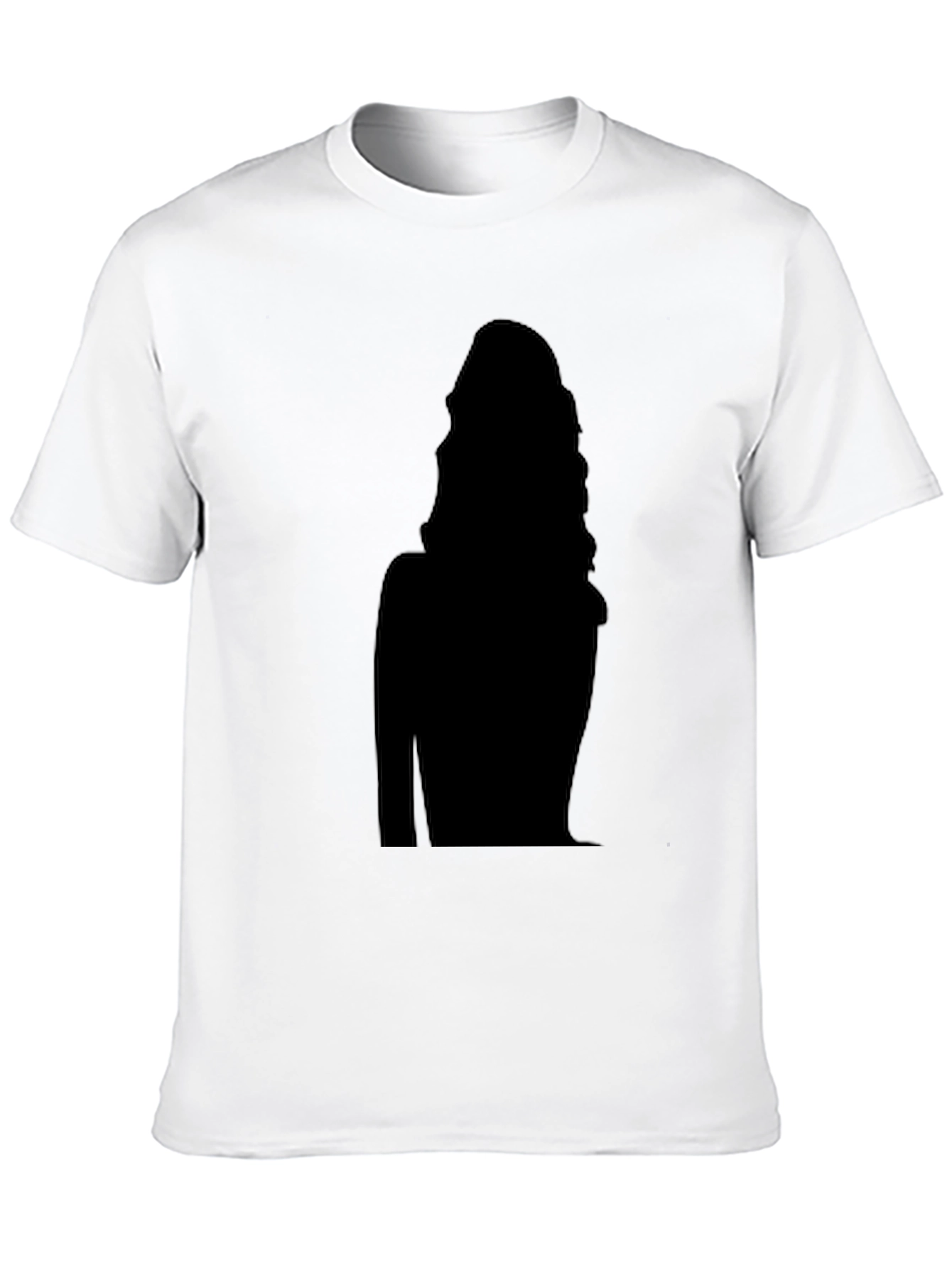 Black T-Shirt with Silhouette Design