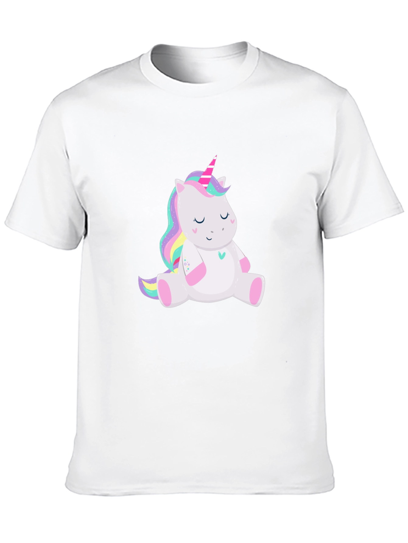Cute Unicorn Graphic Black T-Shirt