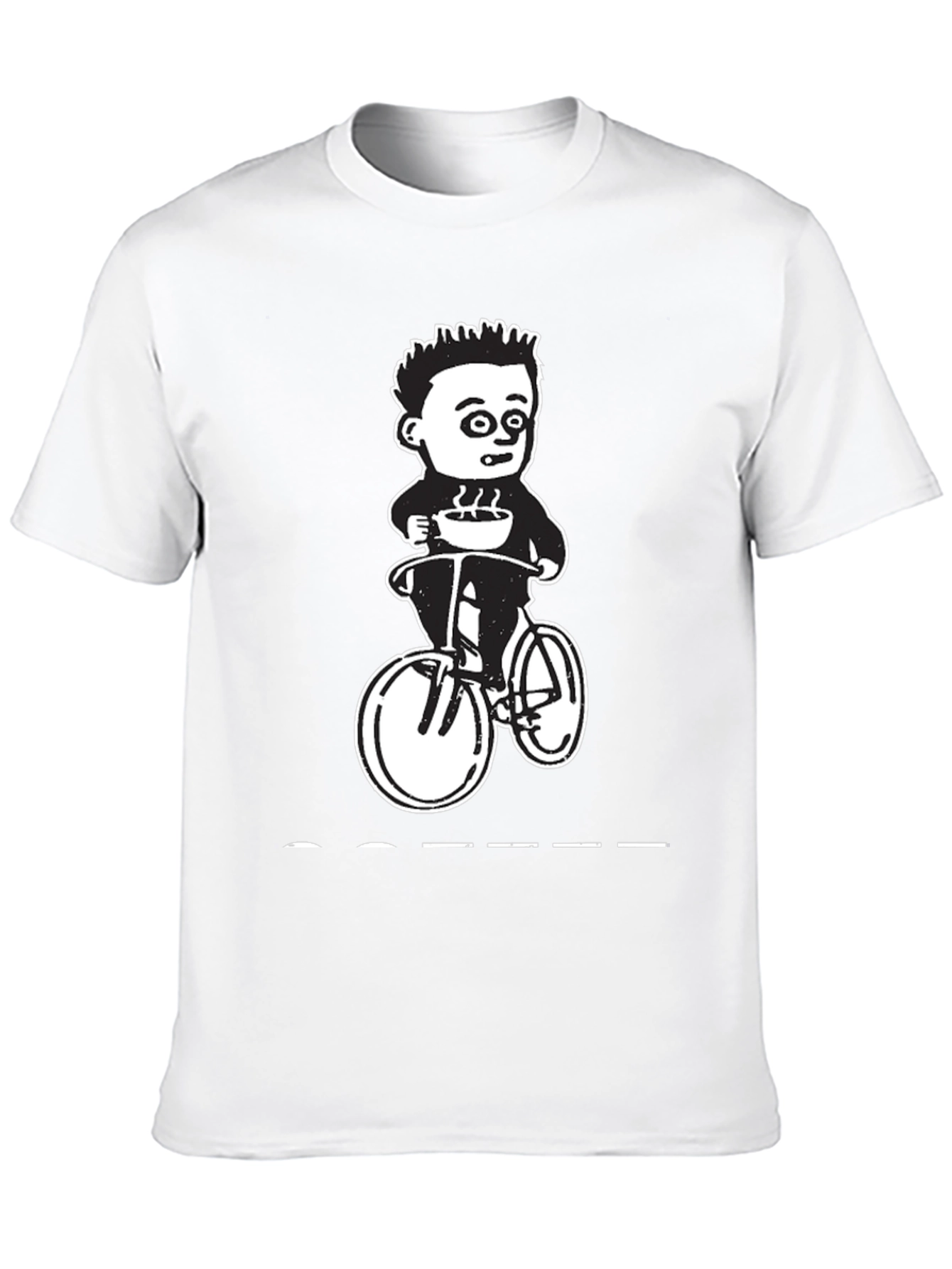 Coffee Ride Graphic Tee - Black Cotton T-Shirt