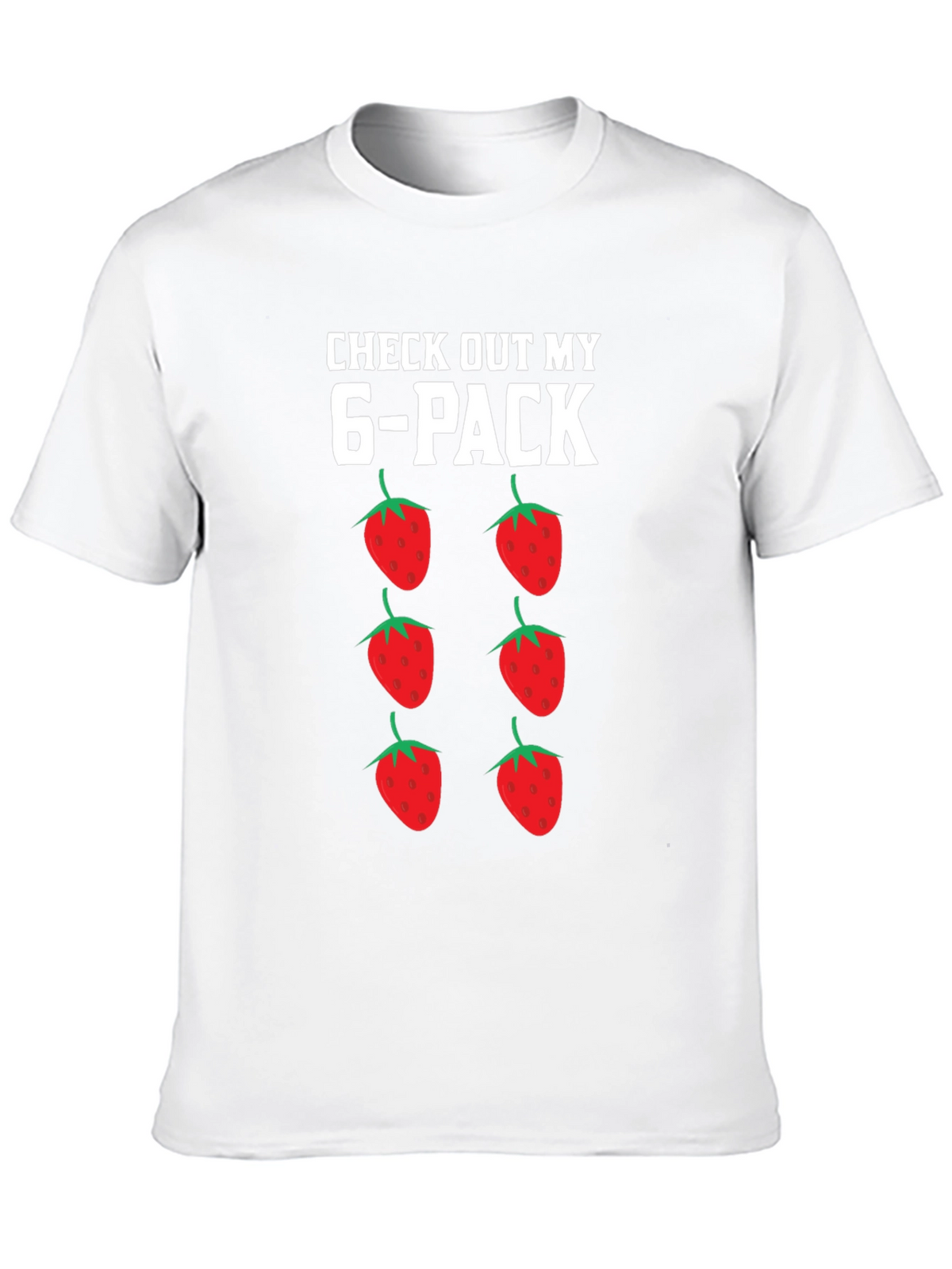 Funny Strawberry 6-Pack Graphic T-Shirt