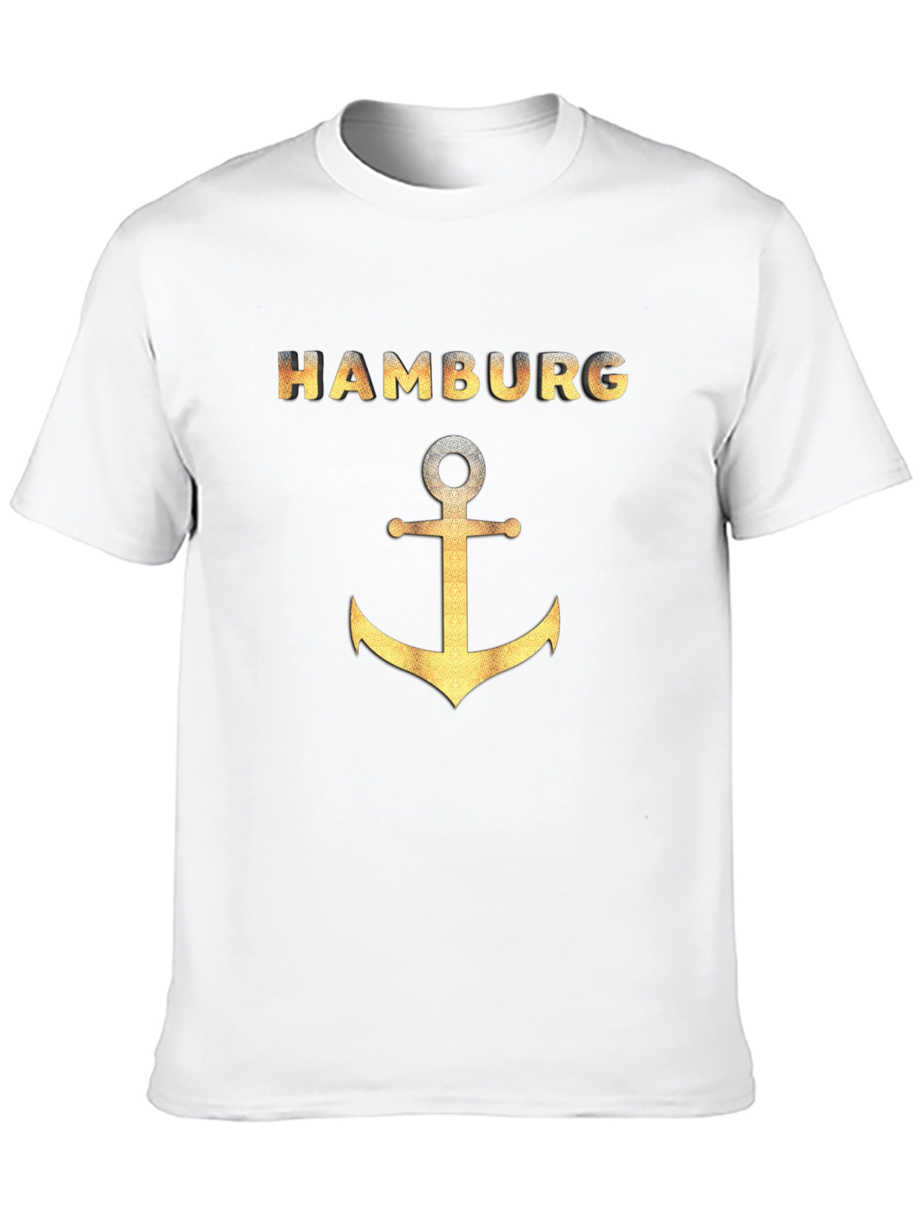 Hamburg Anchor T-Shirt - Gold Graphic Tee