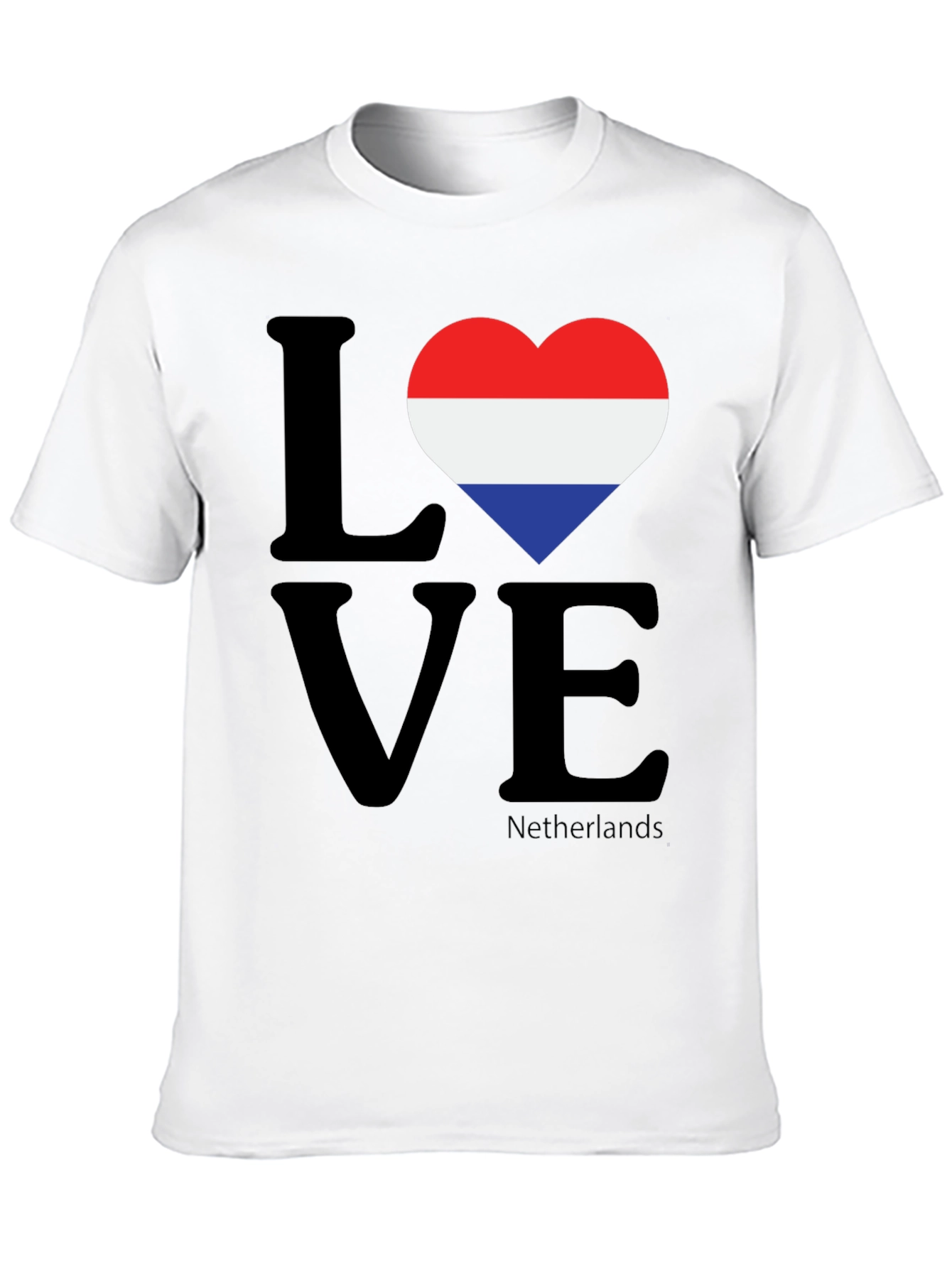 Netherlands Flag Heart T-Shirt