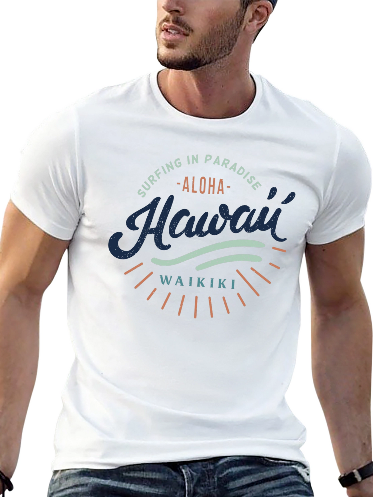 Hawaii Surf Paradise Graphic T-Shirt