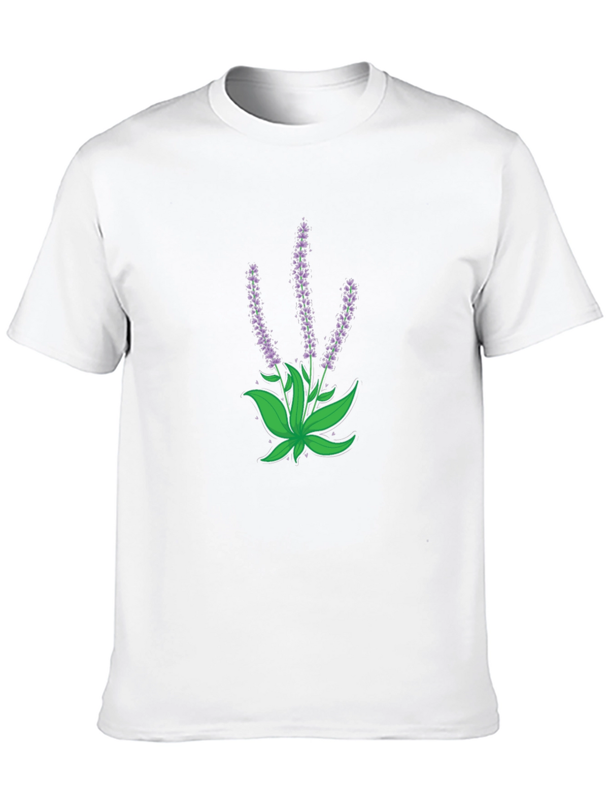Lavender Graphic Black T-Shirt
