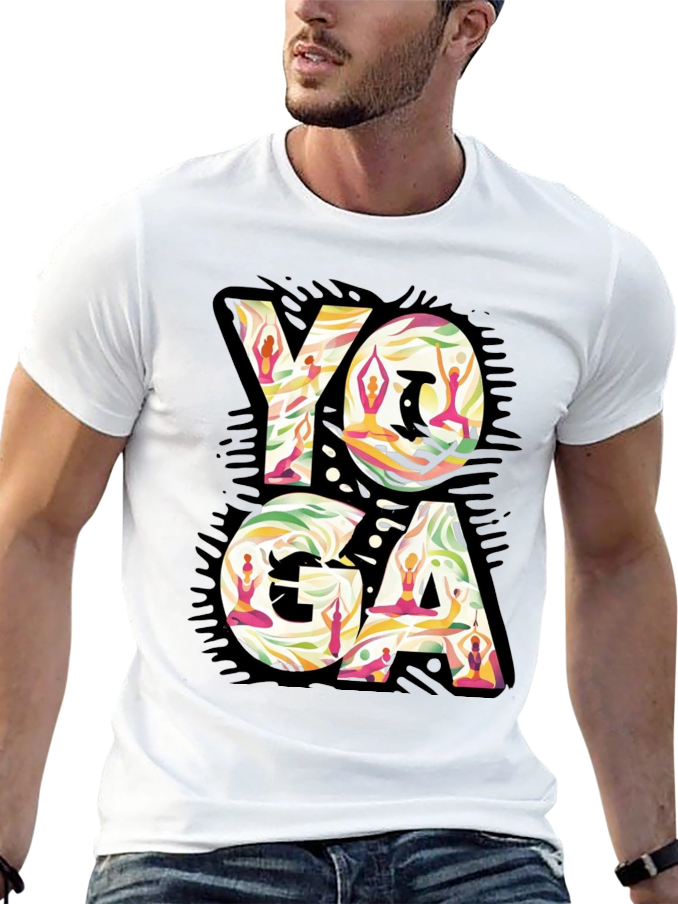 Yoga Pose Graphic Tee - Zen Style Shirt