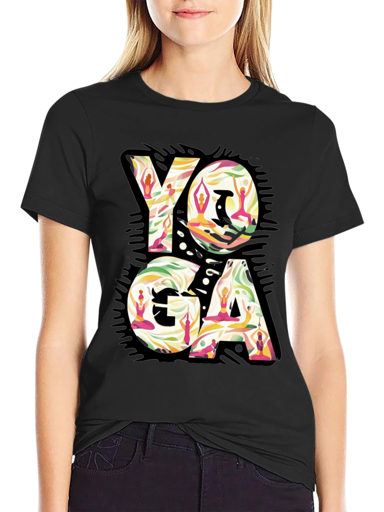Yoga Pose Graphic Tee - Zen Style Shirt