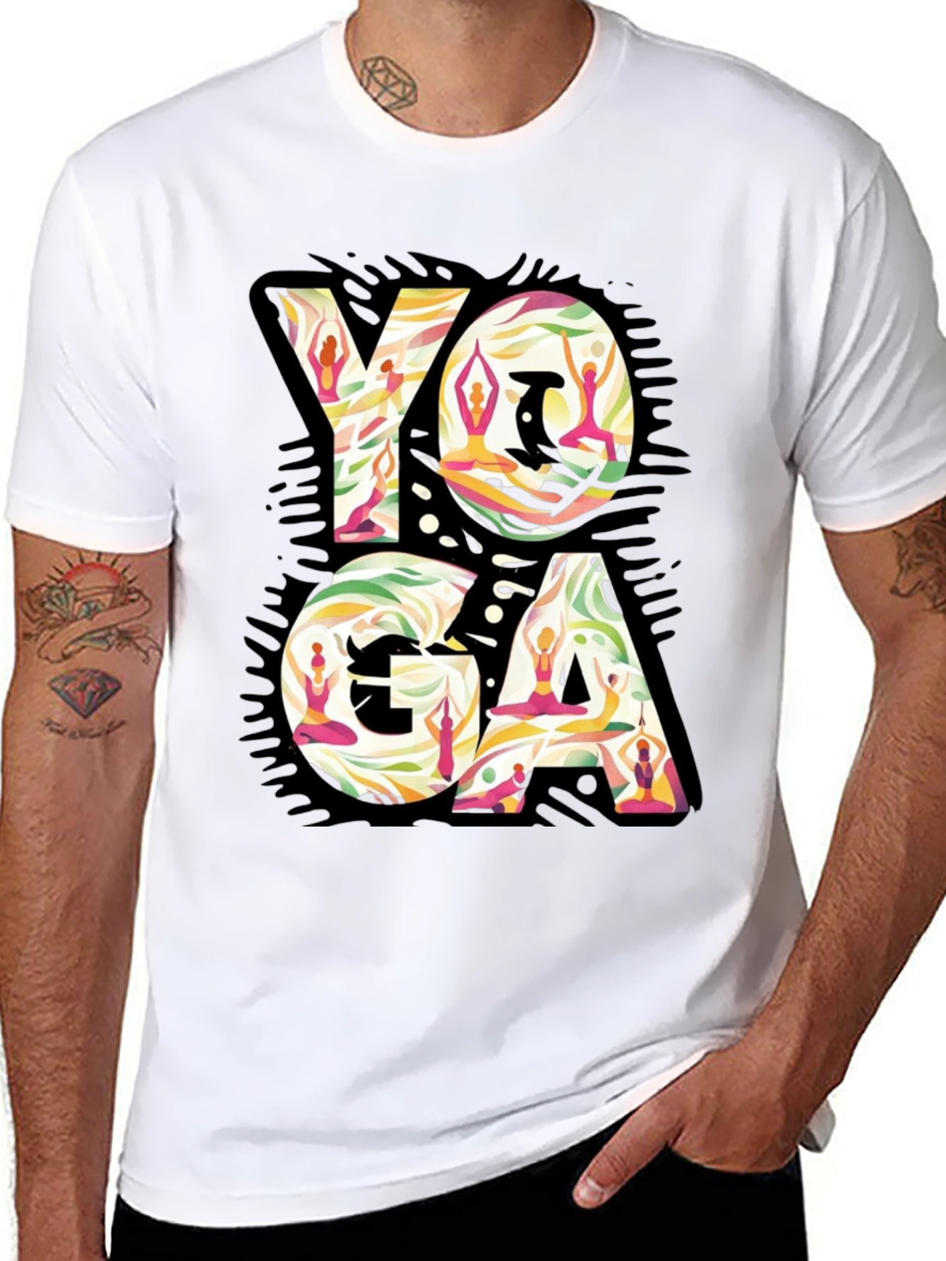 Yoga Pose Graphic Tee - Zen Style Shirt
