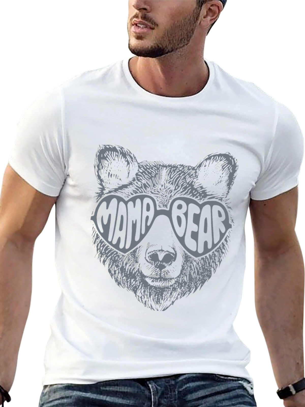 Mama Bear Graphic T-Shirt - Trendy Mothers Day Tee