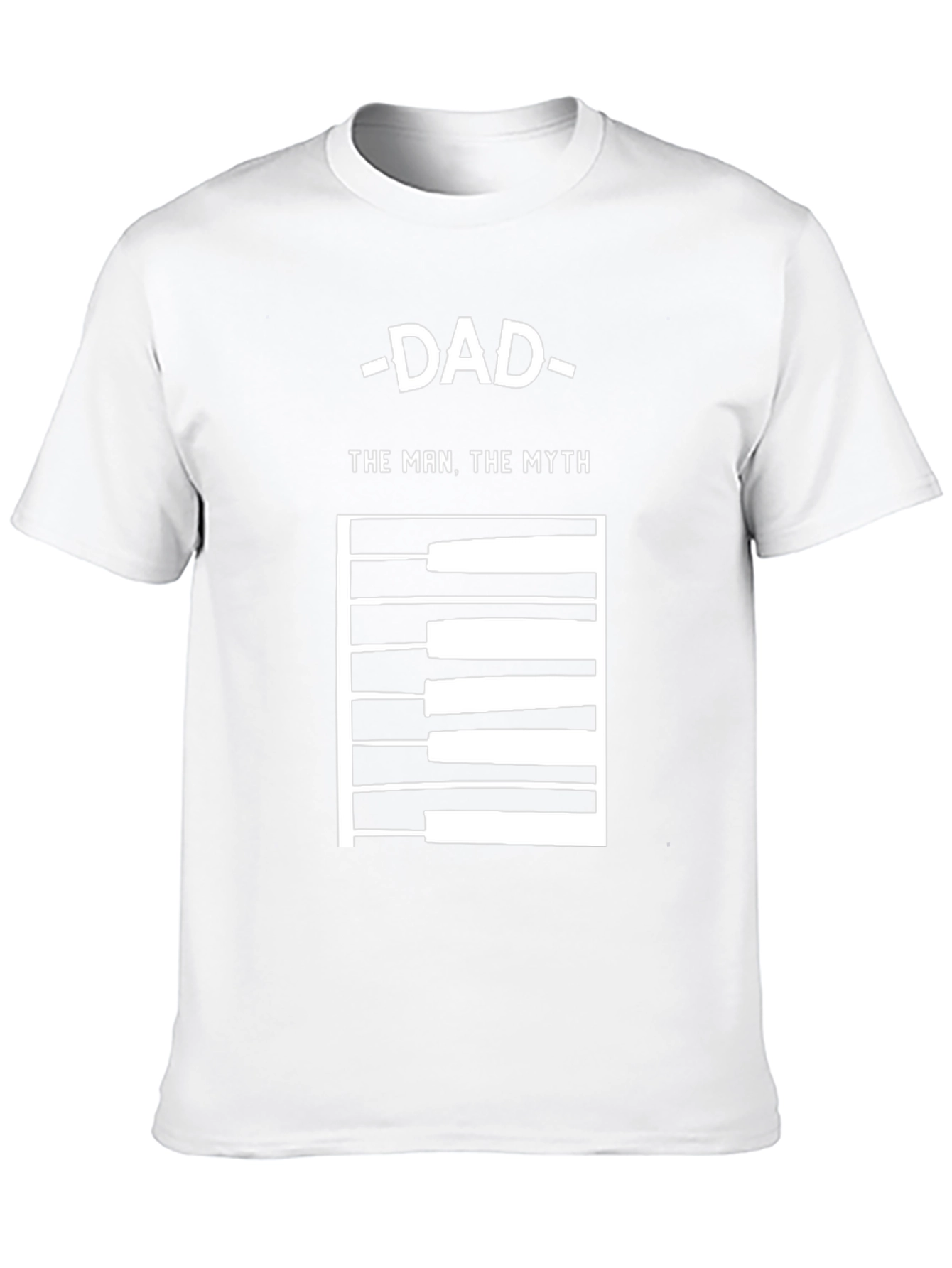 Dad The Man The Myth Piano Keys Graphic Tee