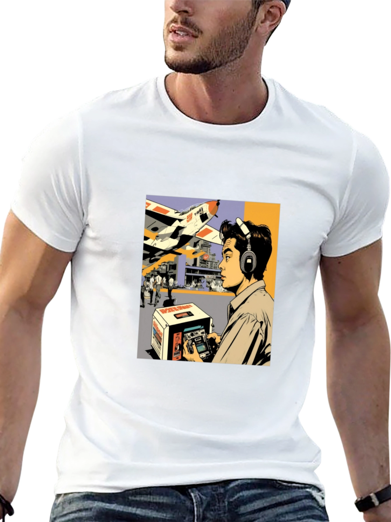 Retro Aviation T-Shirt - Radio Control Plane Design