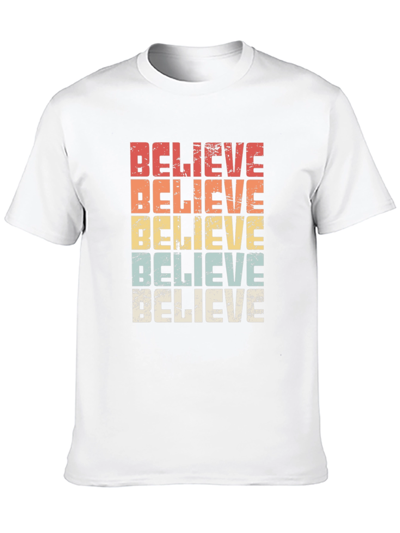 Believe Retro Graphic T-Shirt - Black