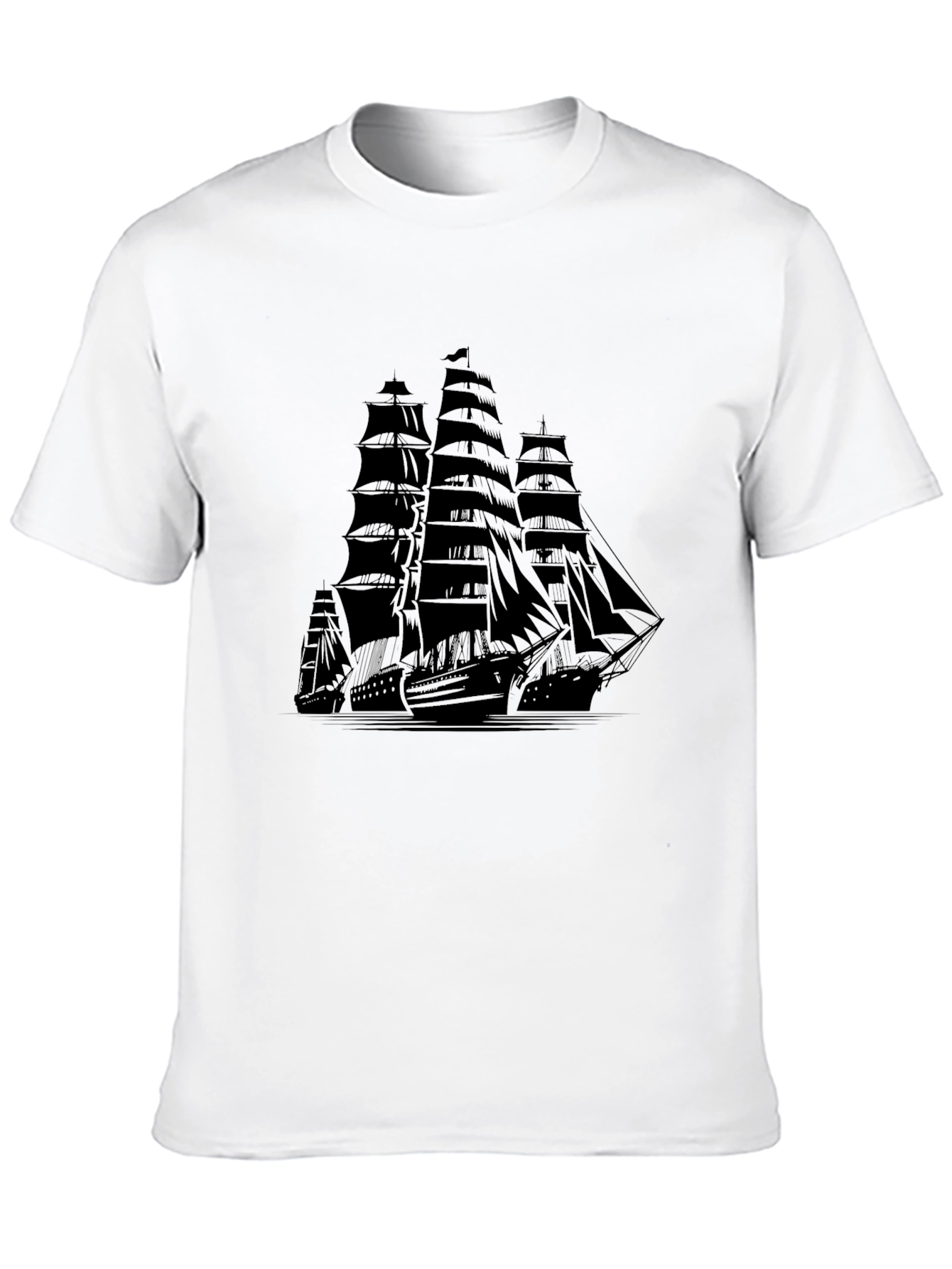 Black Sailboat T-Shirt - Nautical Style