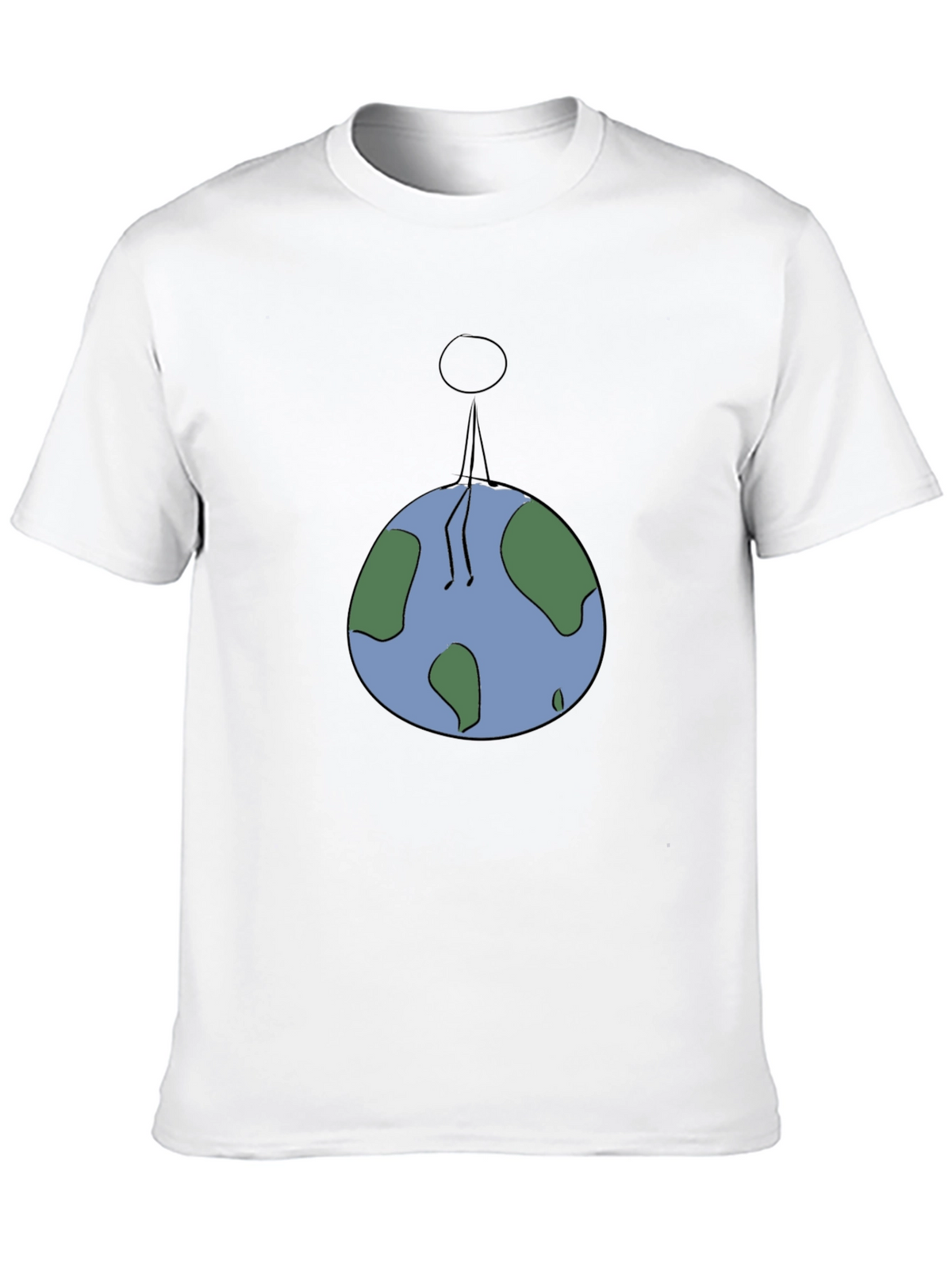 Man On Earth Graphic Tee - Black Cotton Shirt