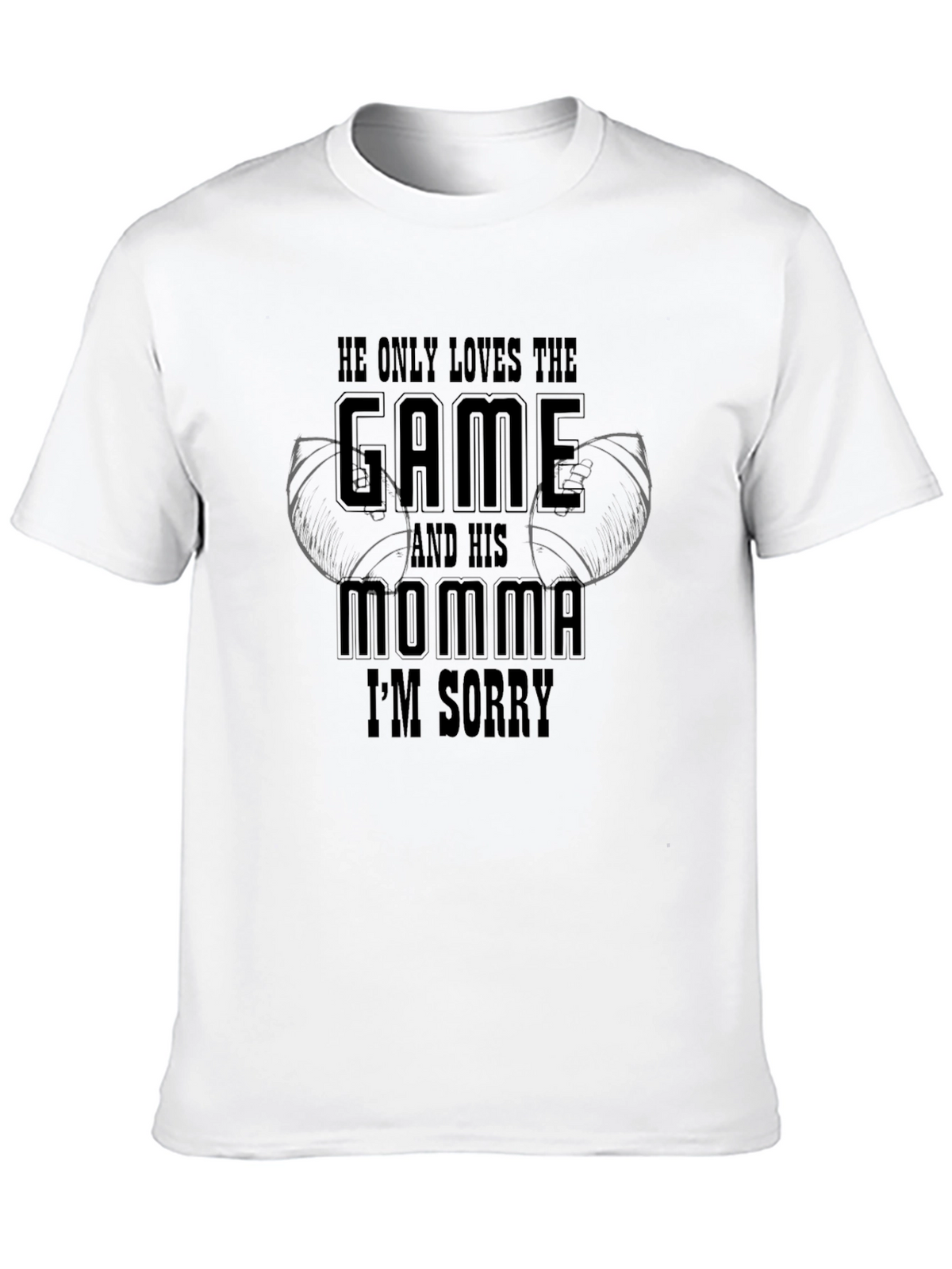 He Only Loves The Game Funny T-Shirt