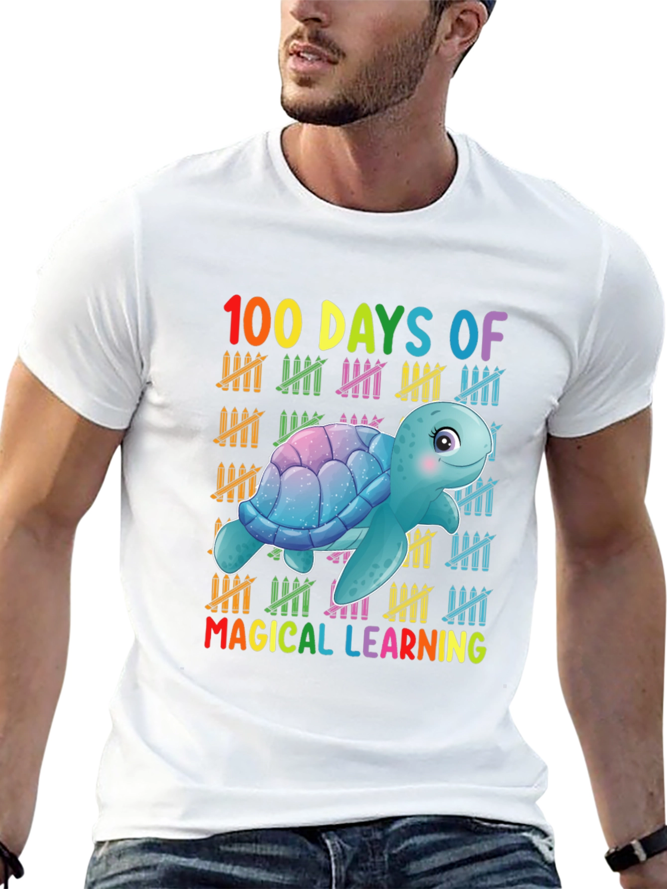 100 Days Of Magical Learning Turtle T-Shirt