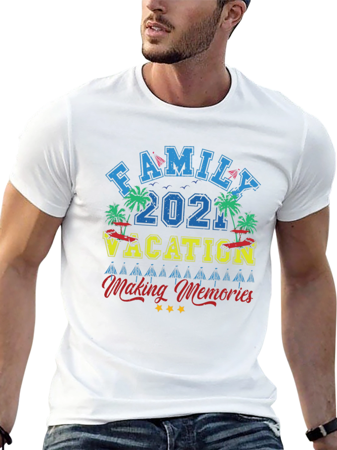 Family Vacation 2021 Black Graphic Tee