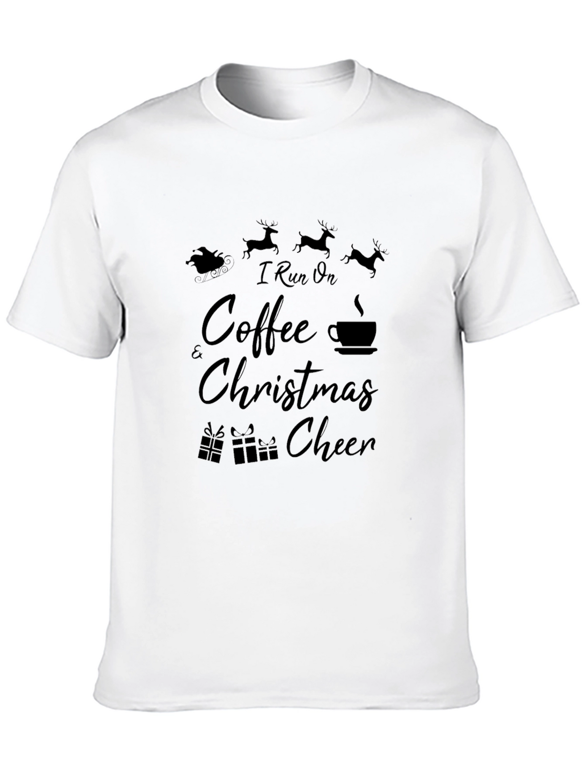 I Run on Coffee & Christmas Cheer T-Shirt