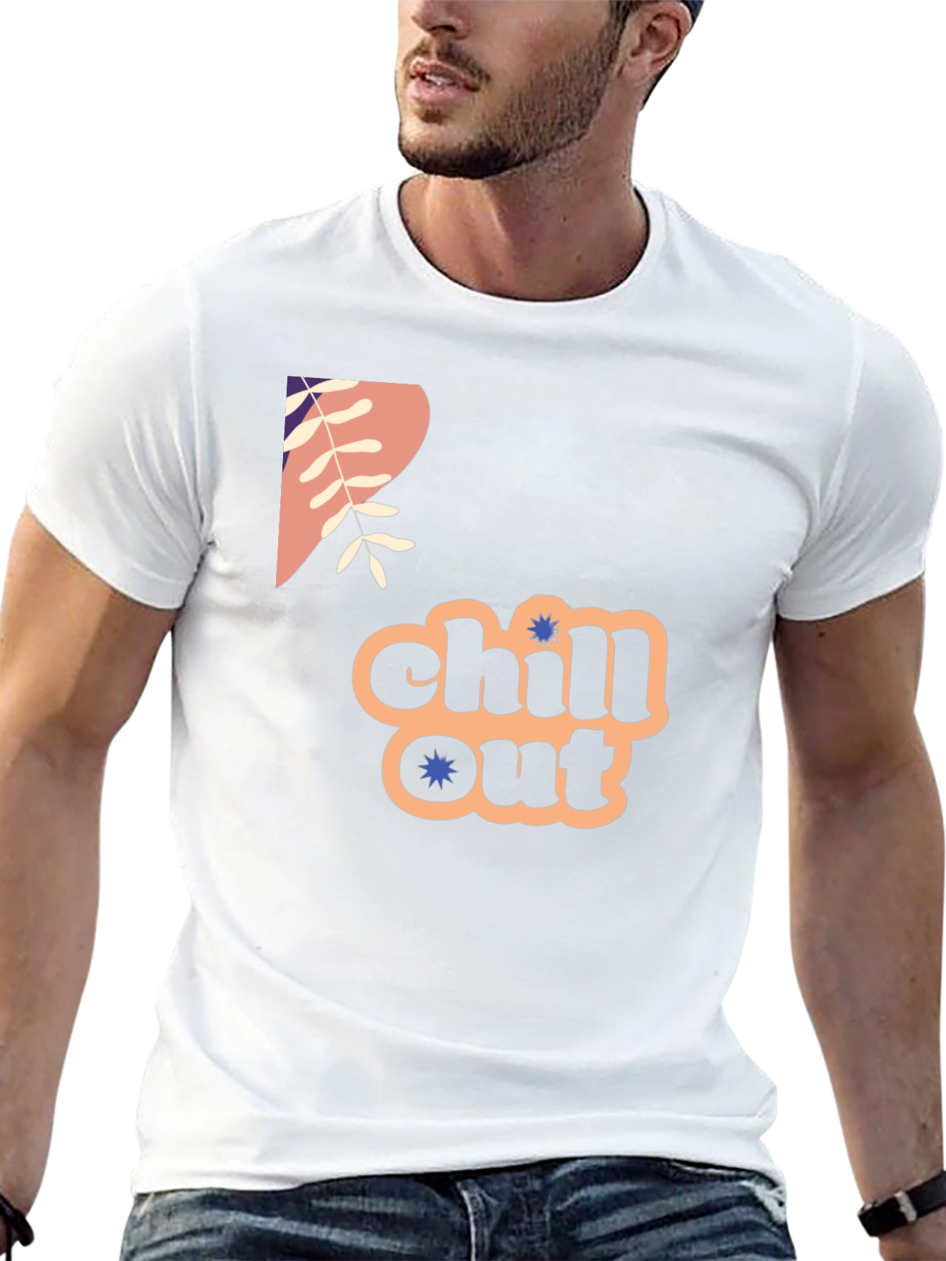 Chill Out Graphic Print Crew Neck Tee
