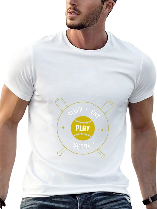 Eat Sleep Play Score Black T-Shirt