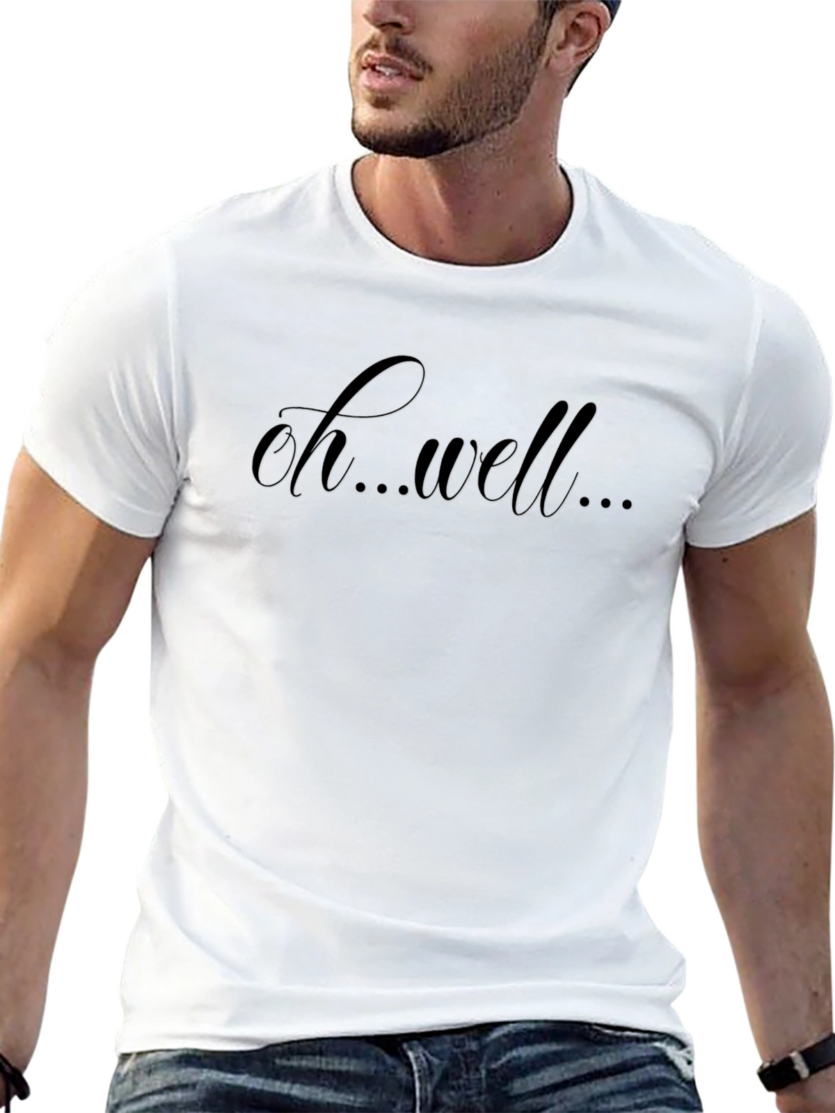 Oh Well Black Graphic Tee