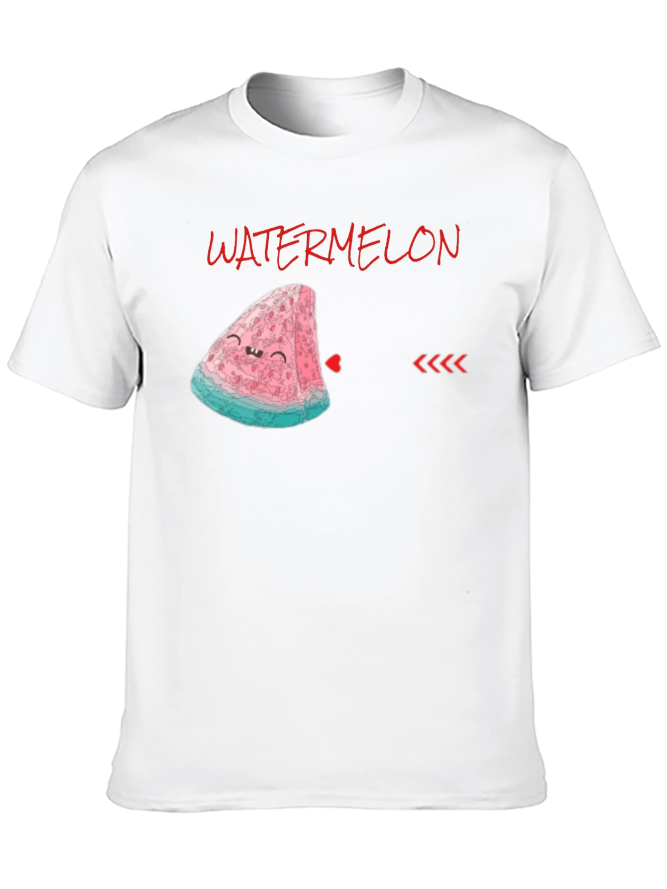Cute Watermelon Slice Graphic Tee - Unisex Black Shirt