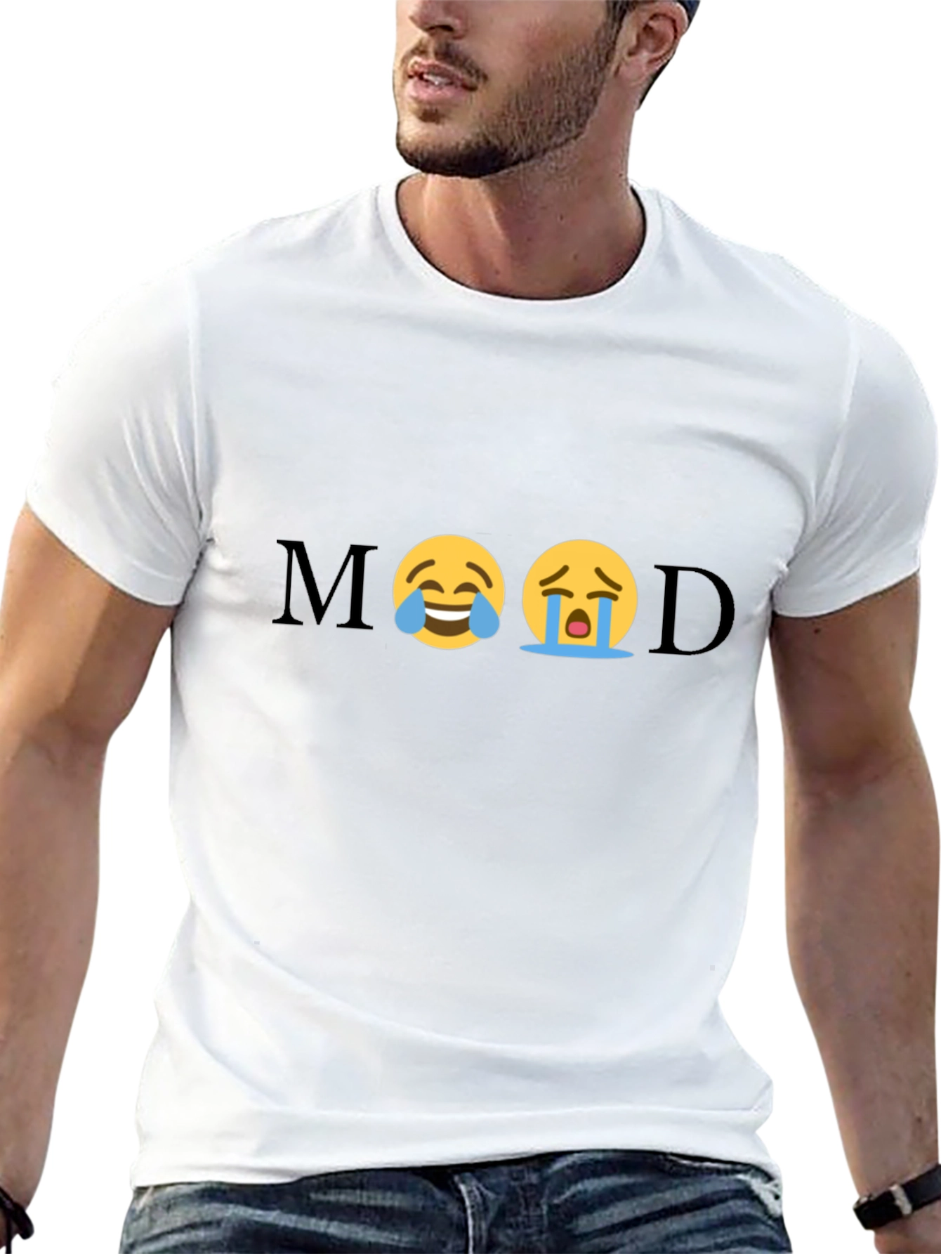 Mood Emoji Graphic Tee - Unisex Black T-Shirt