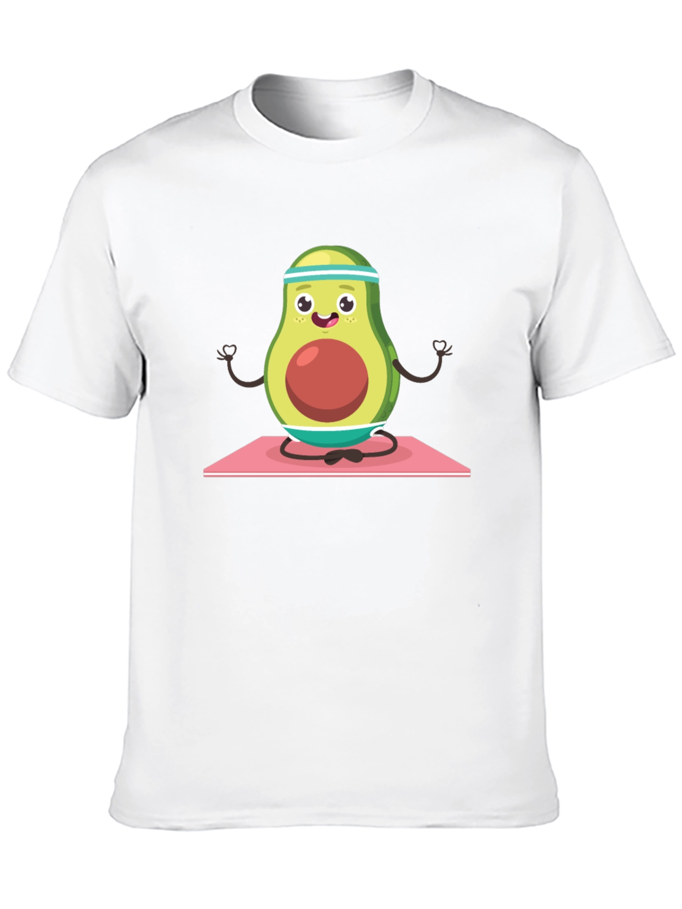 Yoga Avocado Mens T-Shirt - Meditating Fruit Tee
