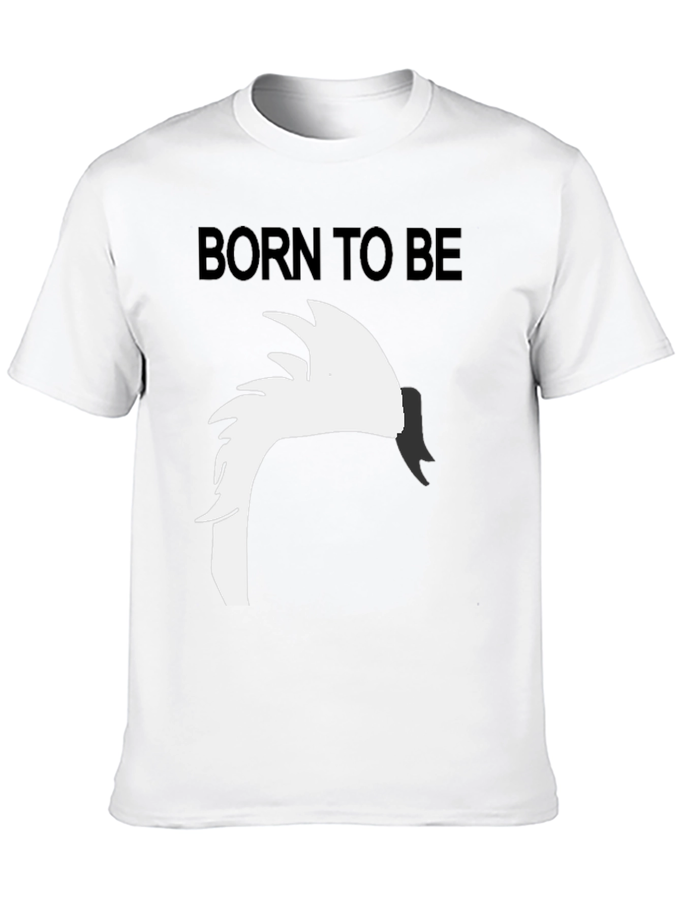 Born To Be Swan Black Graphic Tee