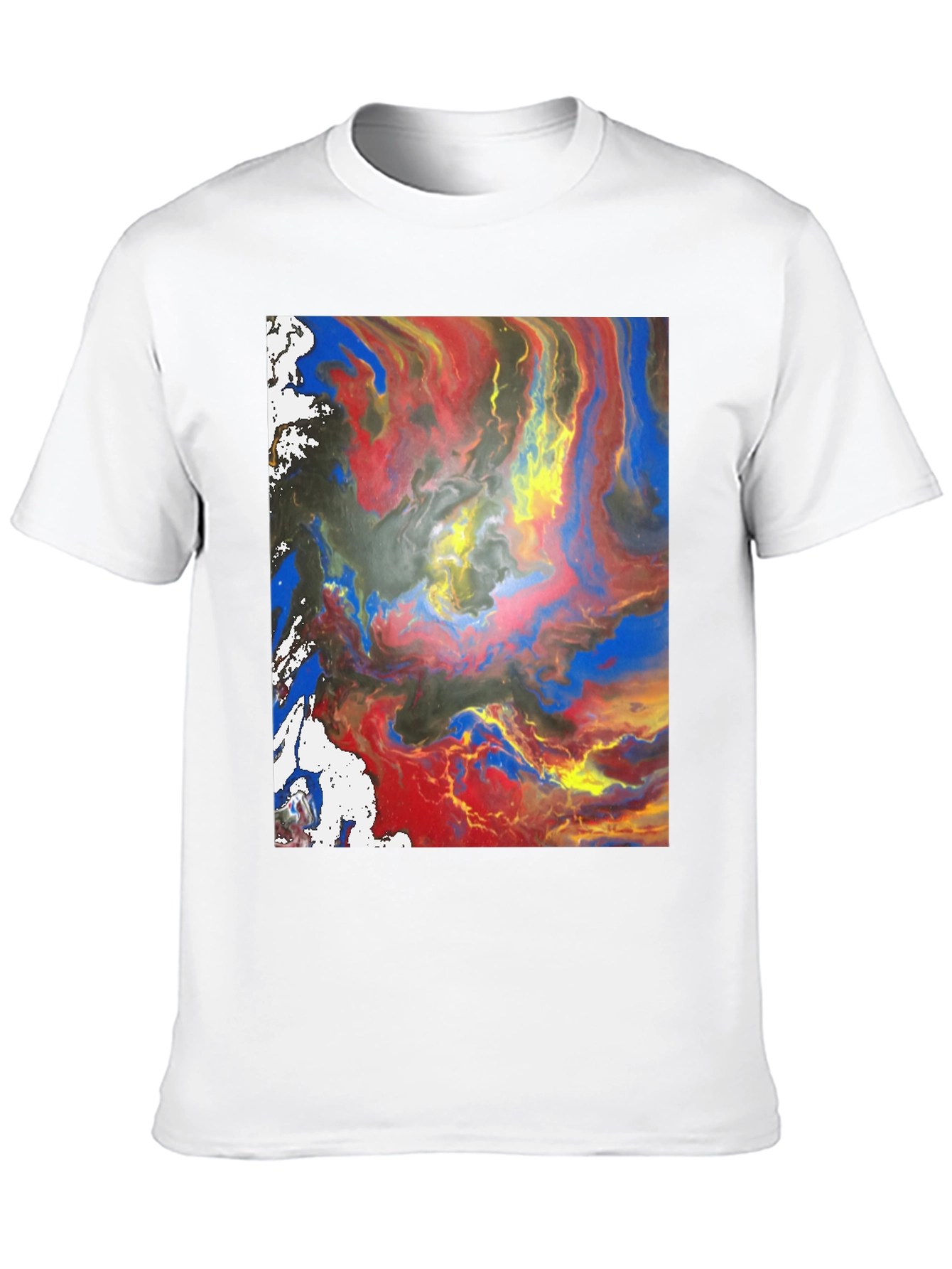 Abstract Art Black Tee - Modern Style