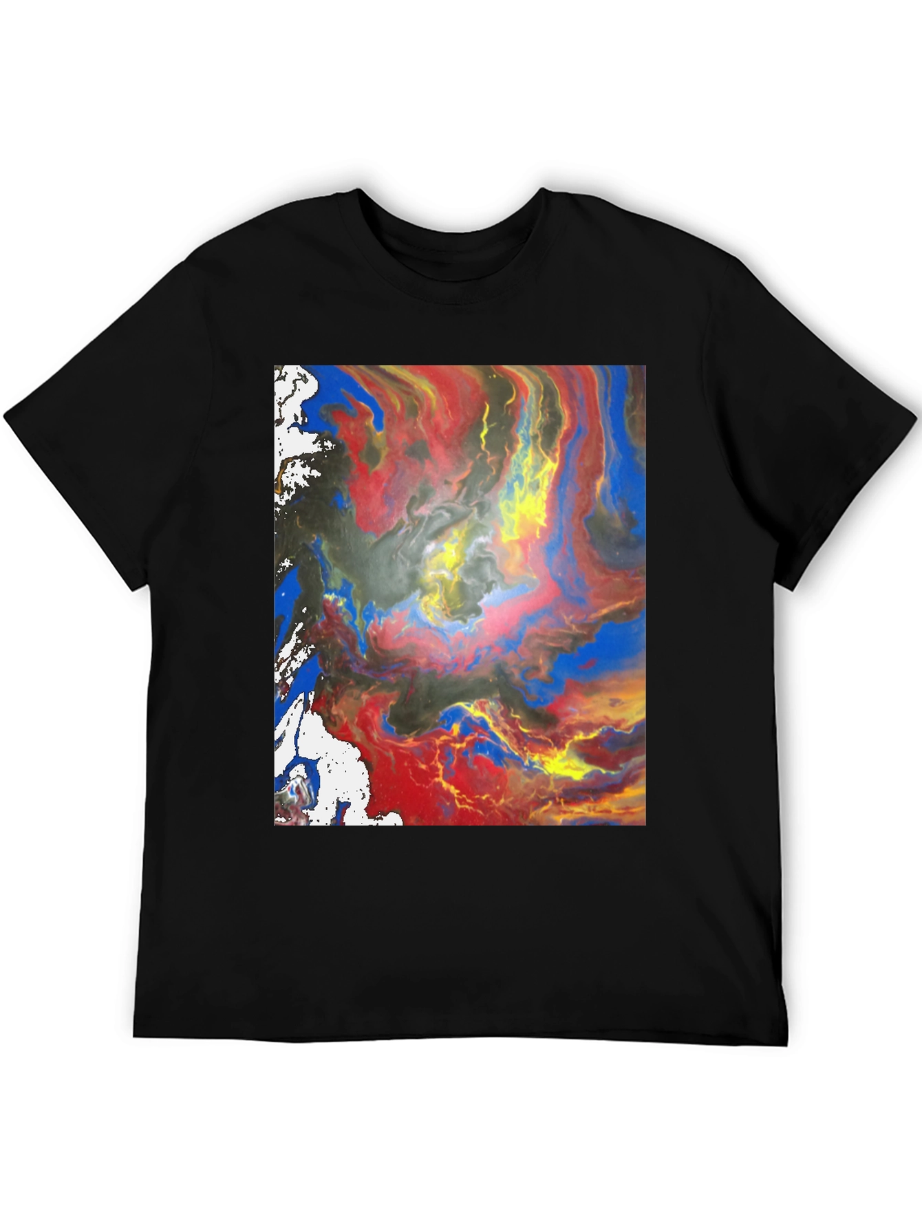 Abstract Art Black Tee - Modern Style