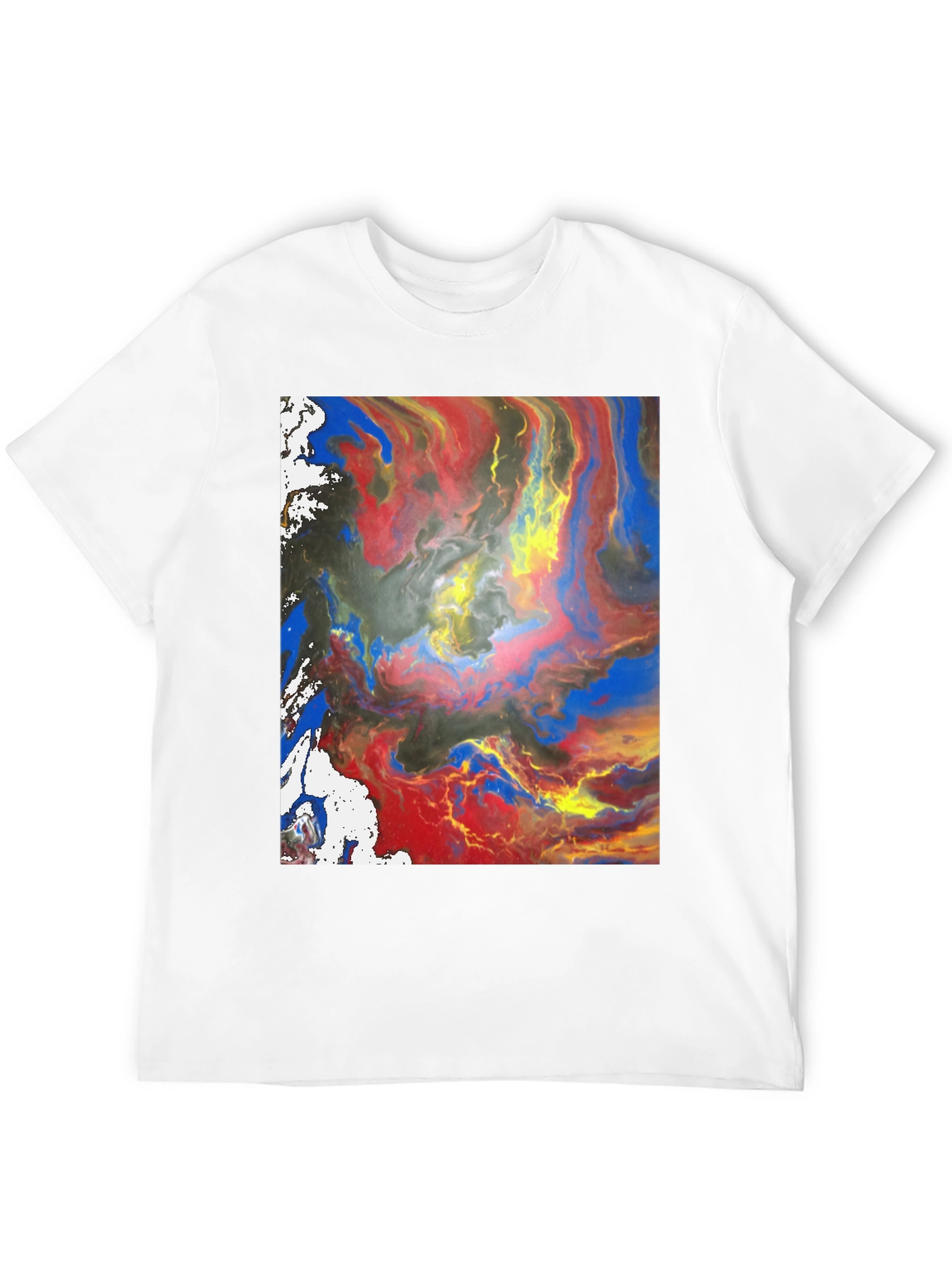 Abstract Art Black Tee - Modern Style