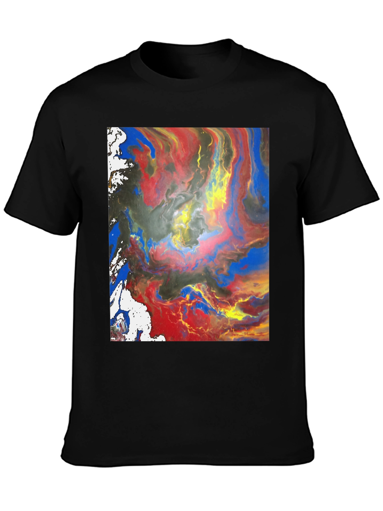 Abstract Art Black Tee - Modern Style