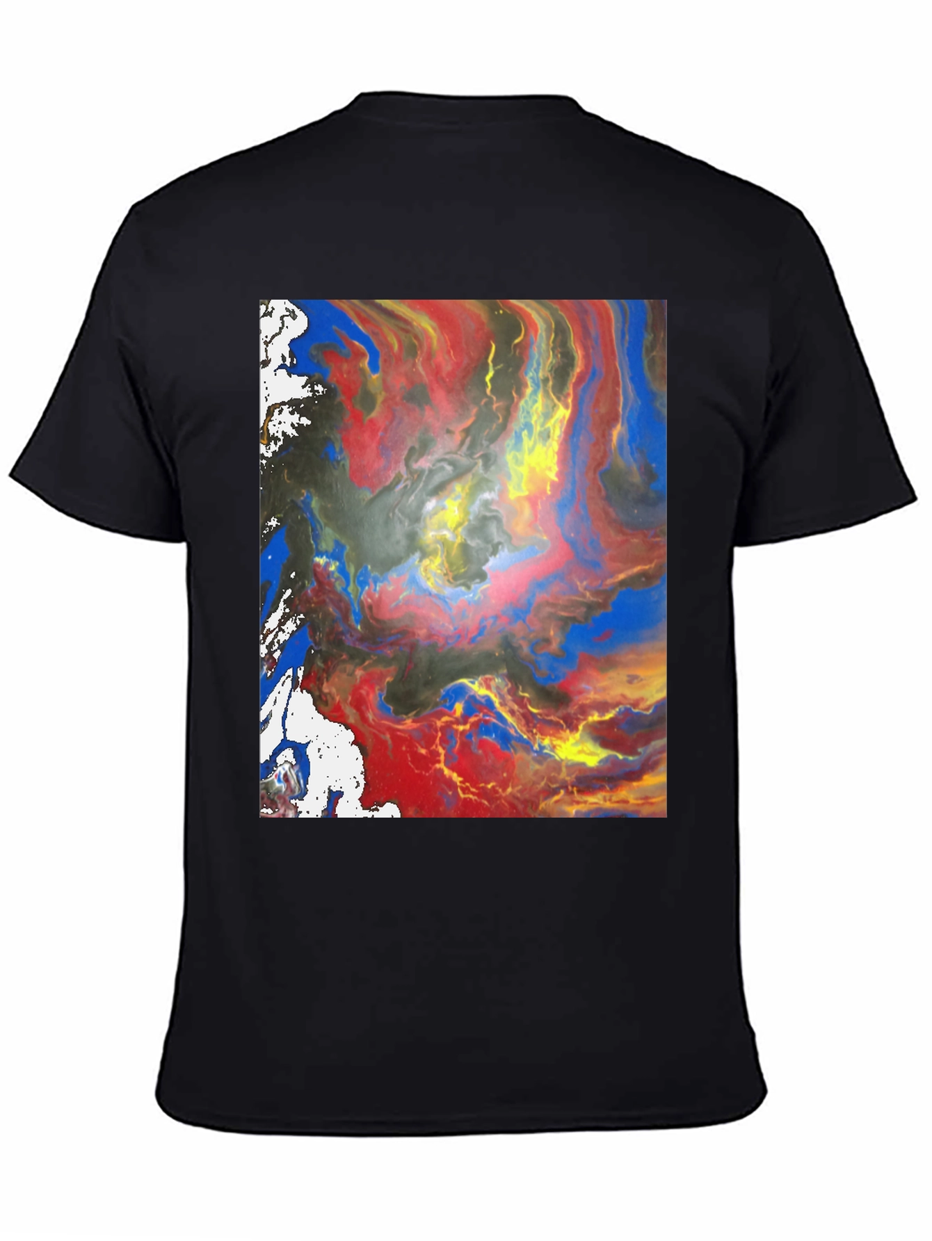 Abstract Art Black Tee - Modern Style