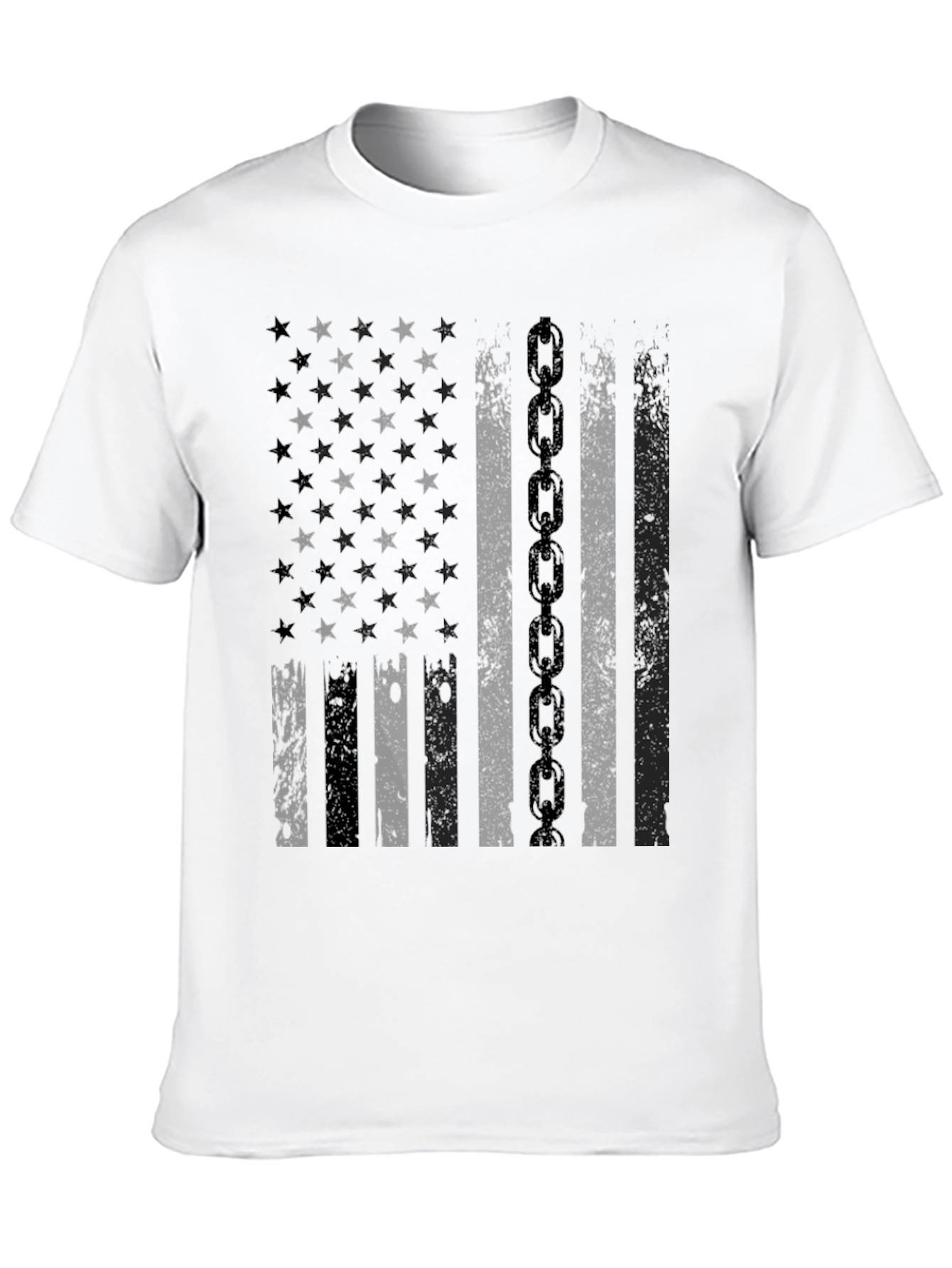 American Flag Chain Mens T-Shirt