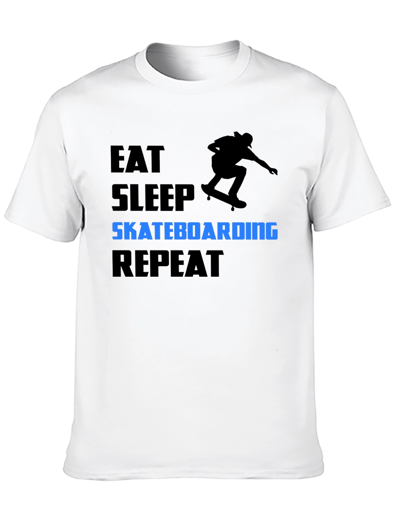 Eat Sleep Skateboarding Repeat Black T-Shirt