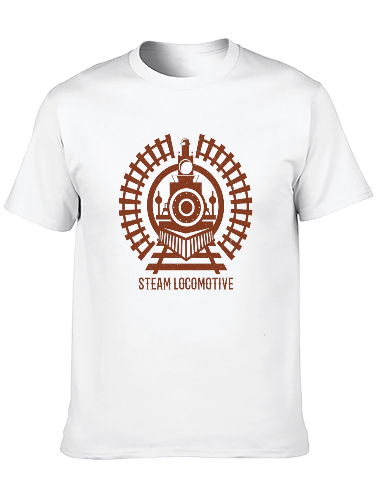 Steam Locomotive Graphic Tee - Train Lover T-Shirt